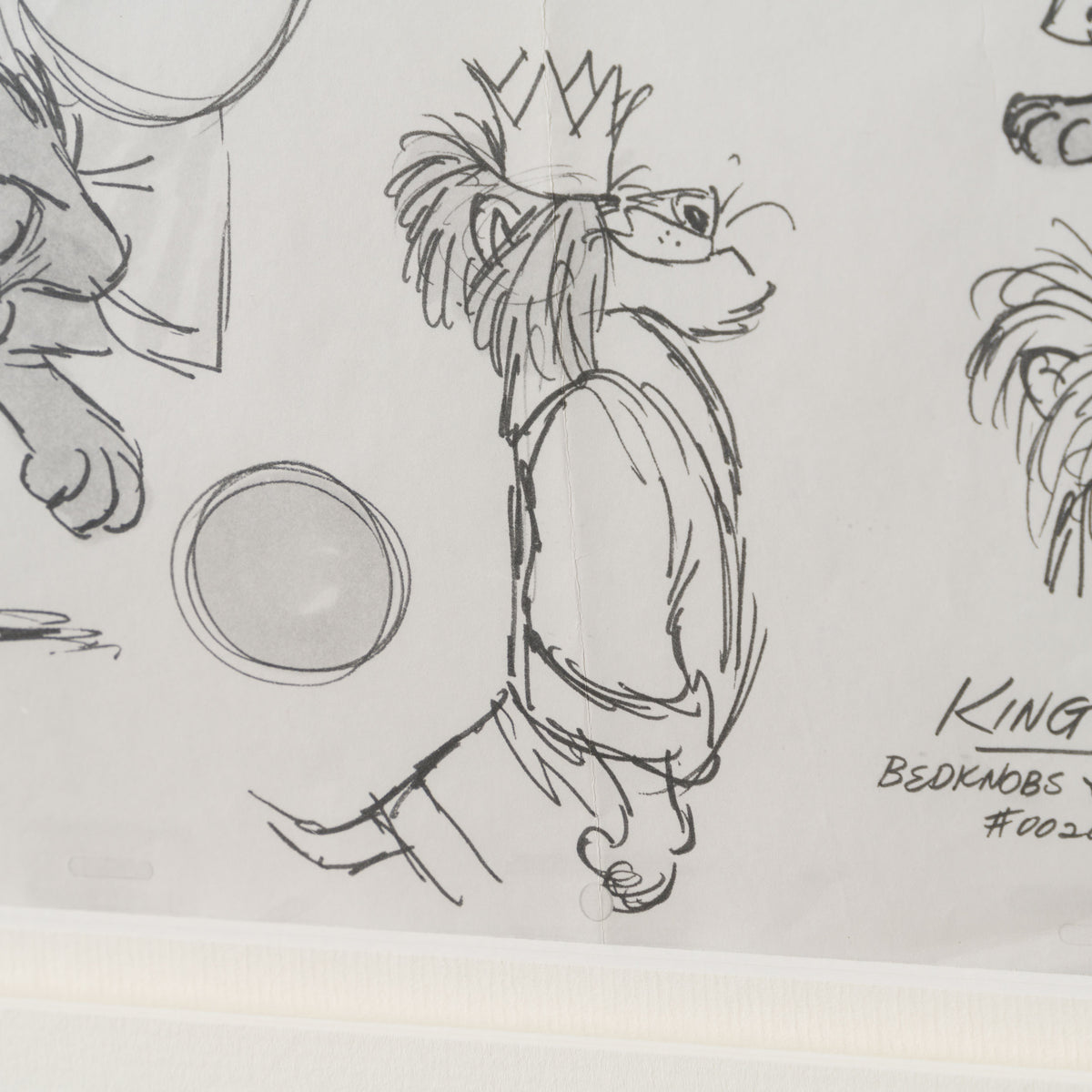 VIN ORI POR 31250 Bedknobs And Broomsticks King Lion Model Sheet (1971) 6