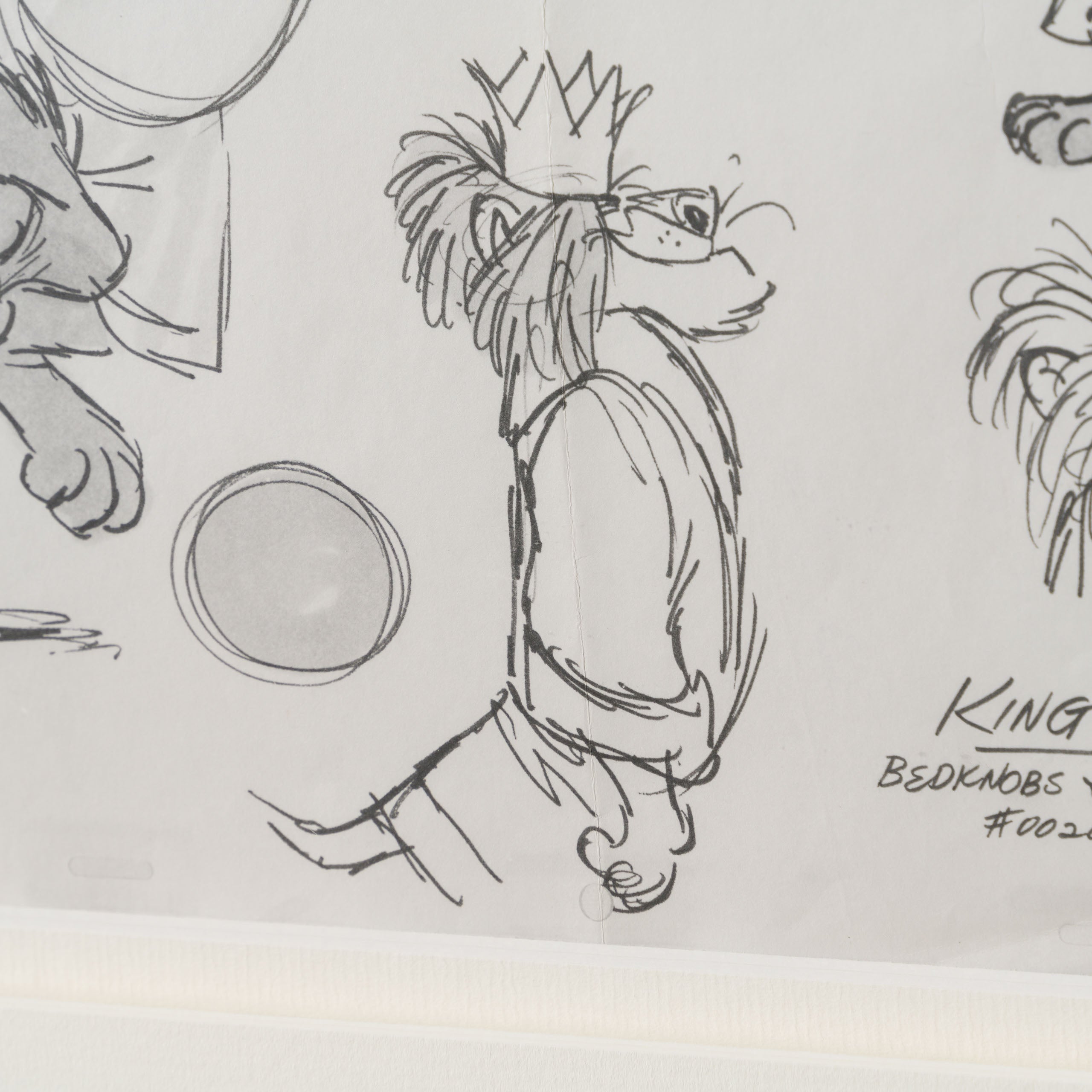 VIN ORI POR 31250 Bedknobs And Broomsticks King Lion Model Sheet (1971) 6