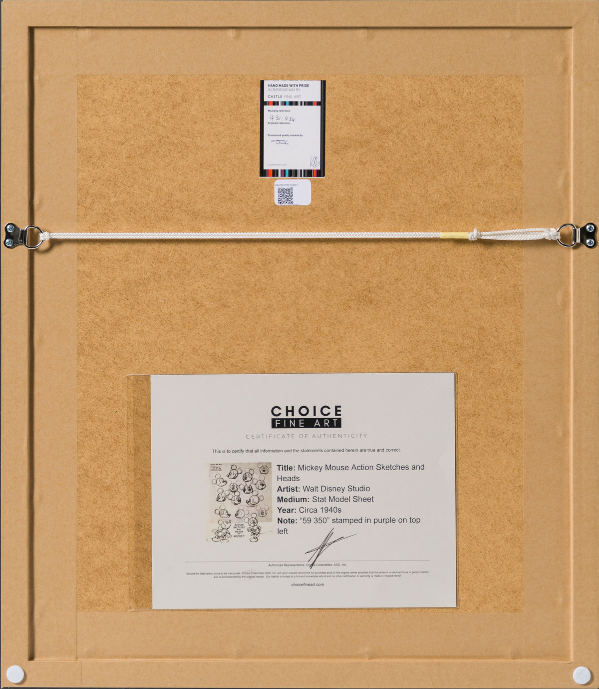 VIN ORI POR 31259 Mickey Mouse Action Sketches And Heads Model Sheet (Circa 1940s) 6