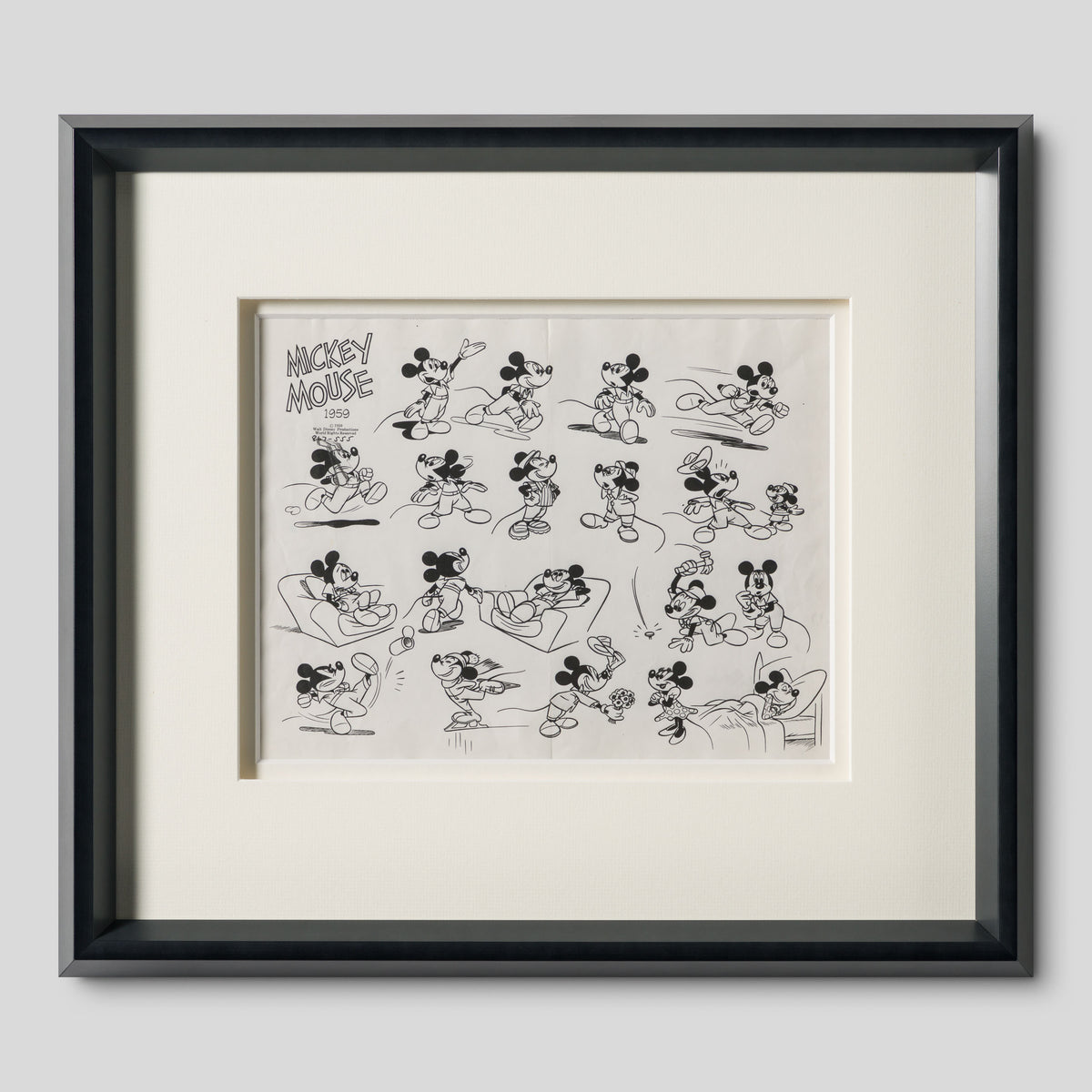 VIN ORI POR 31265 Mickey Mouse With Minnie Mouse Model Sheet (1959) 1