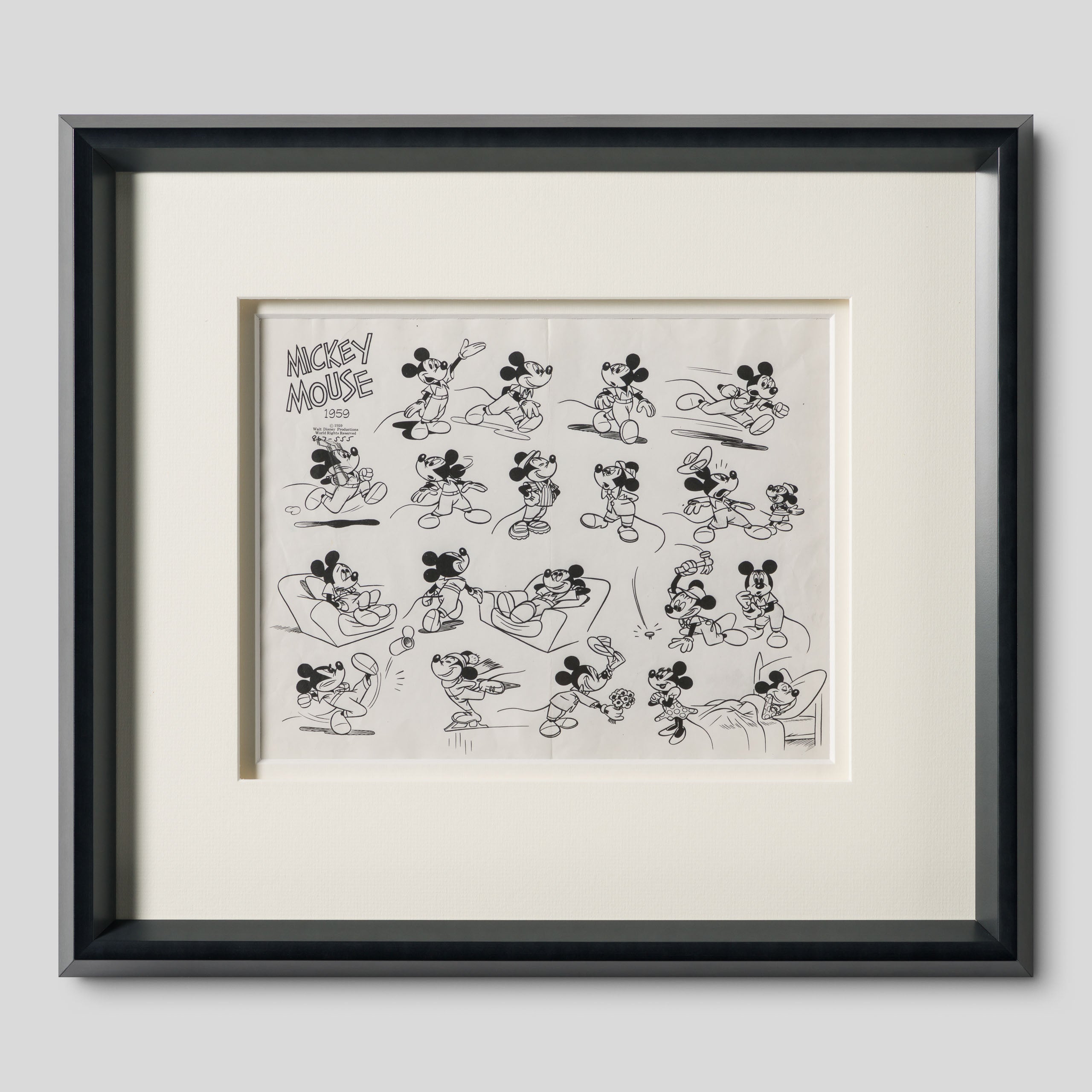 VIN ORI POR 31265 Mickey Mouse With Minnie Mouse Model Sheet (1959) 1