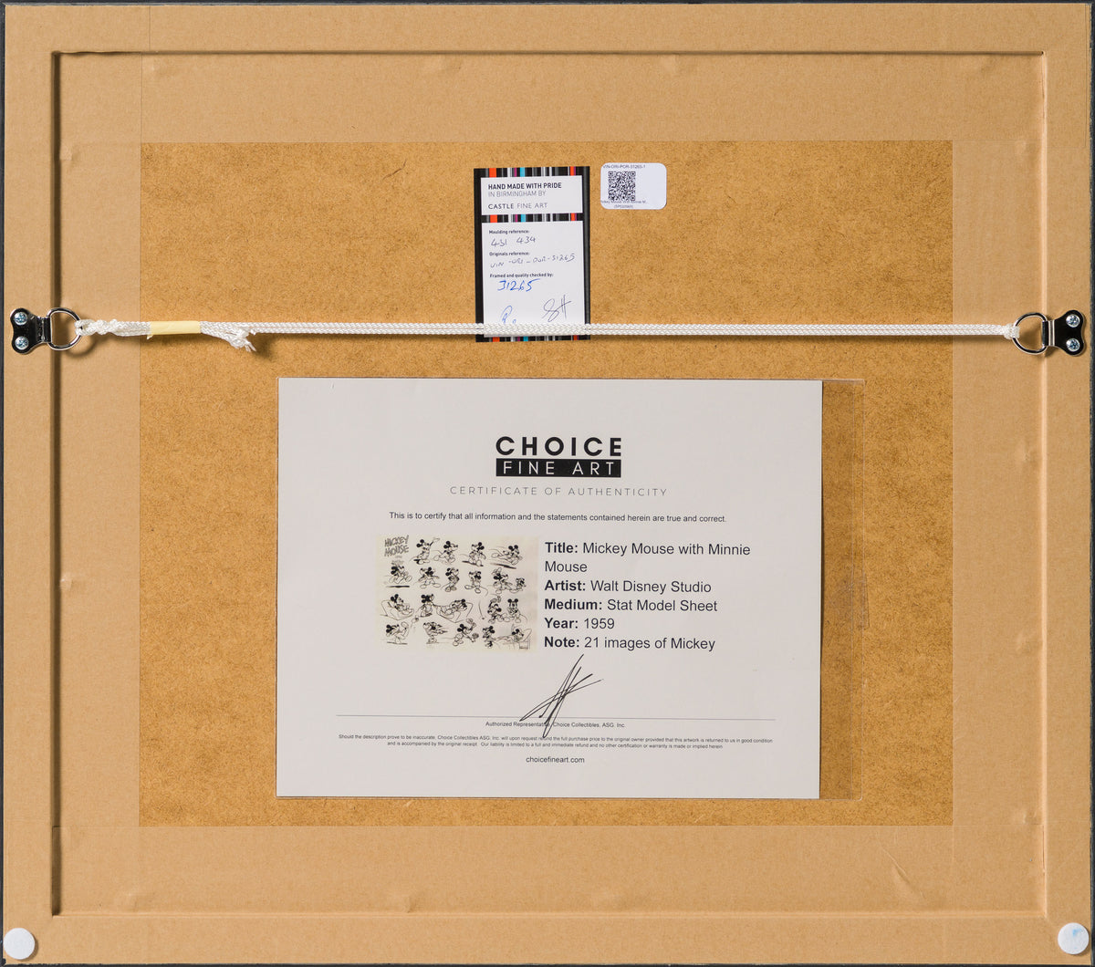 VIN ORI POR 31265 Mickey Mouse With Minnie Mouse Model Sheet (1959) 7