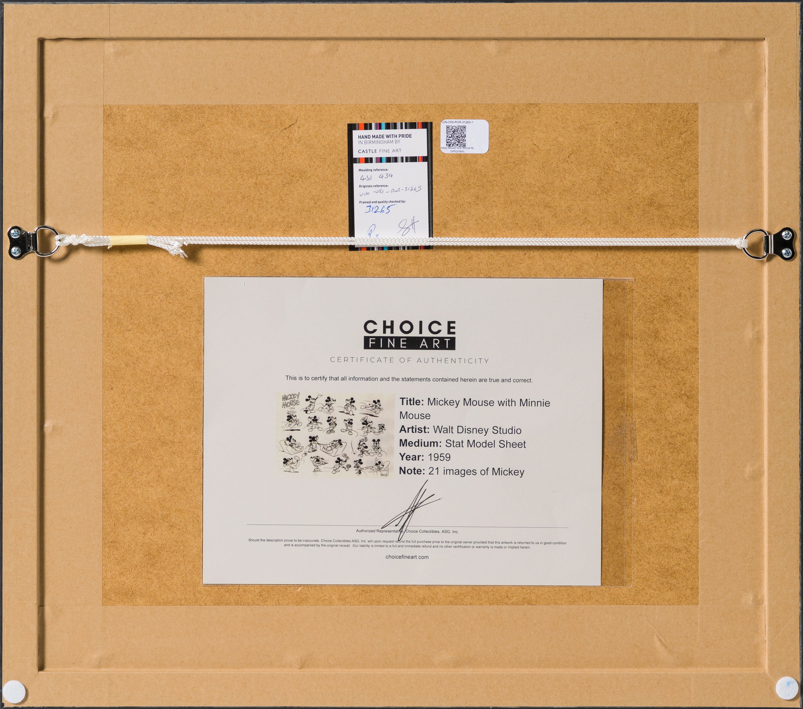 VIN ORI POR 31265 Mickey Mouse With Minnie Mouse Model Sheet (1959) 7