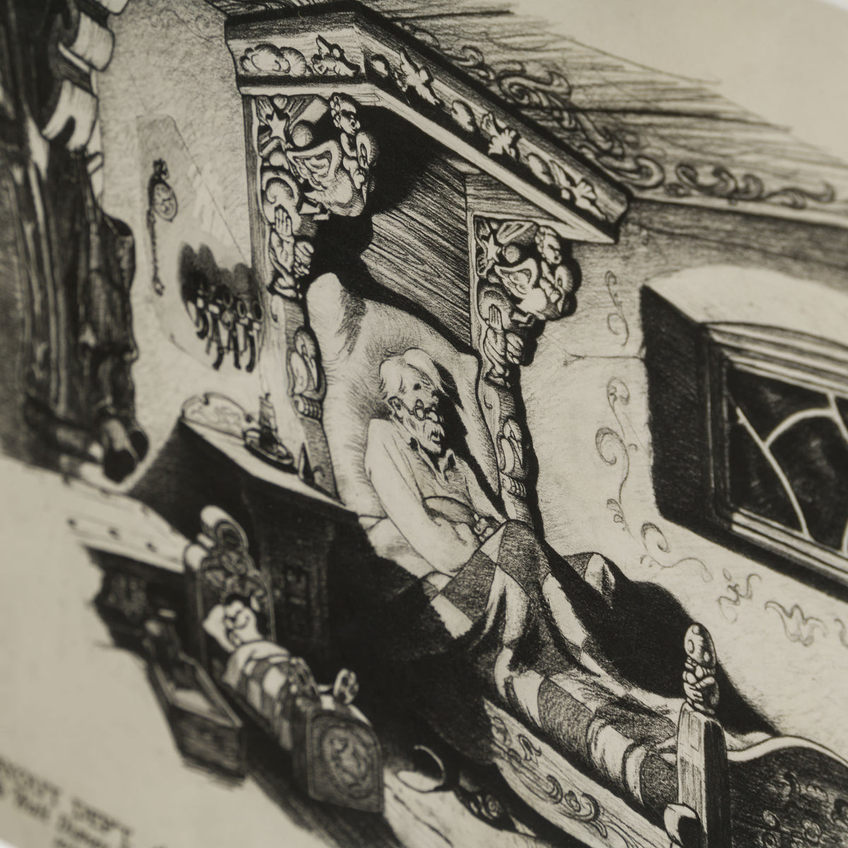 VIN ORI POR 31280 Pinocchio Gepetto s Bed with Figaro Layout Image Sheet (1940) 6