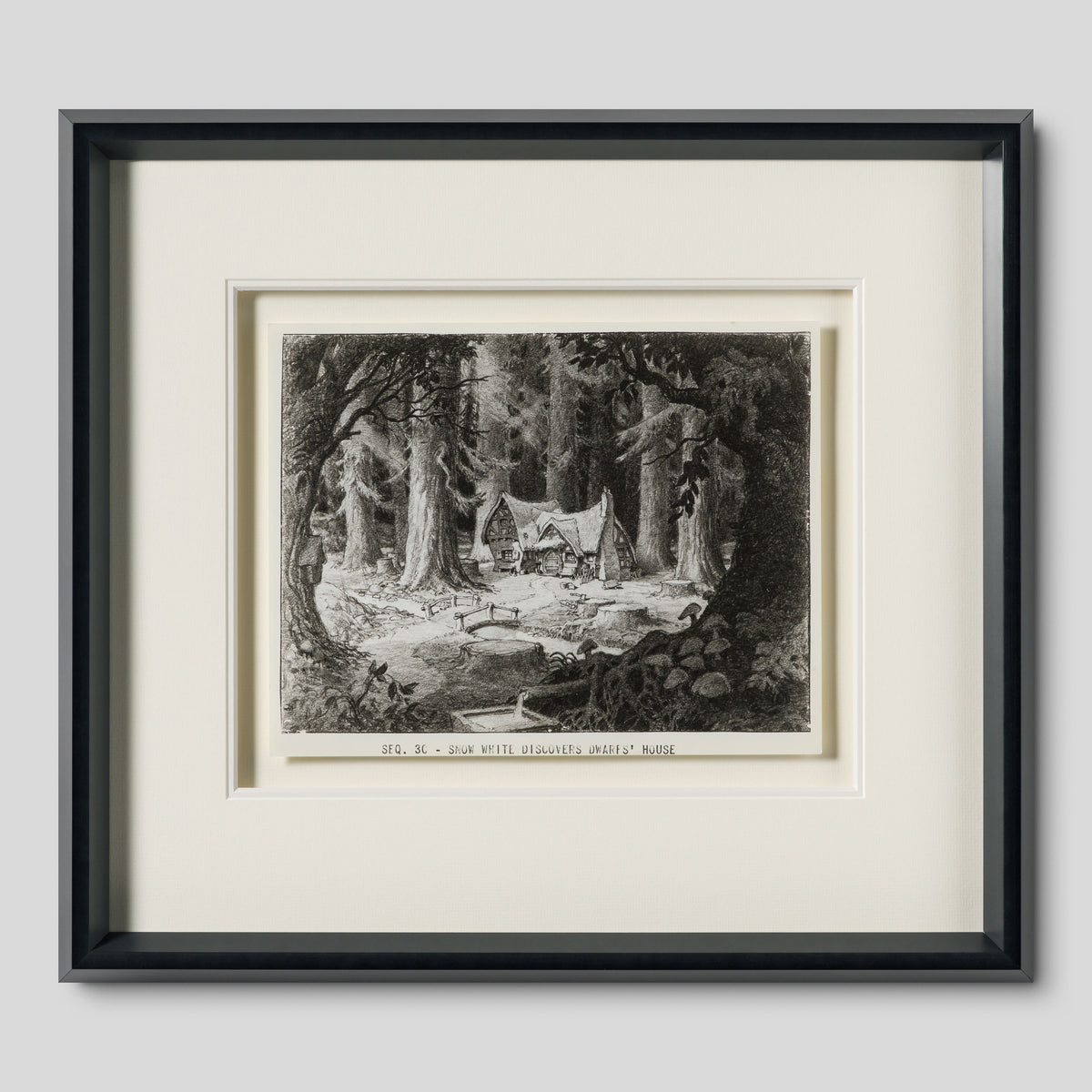 VIN ORI POR 31281 Snow White And The Seven Dwarfs Snow White Discovers Dwarf s House, Layout Sheet (1937) 1