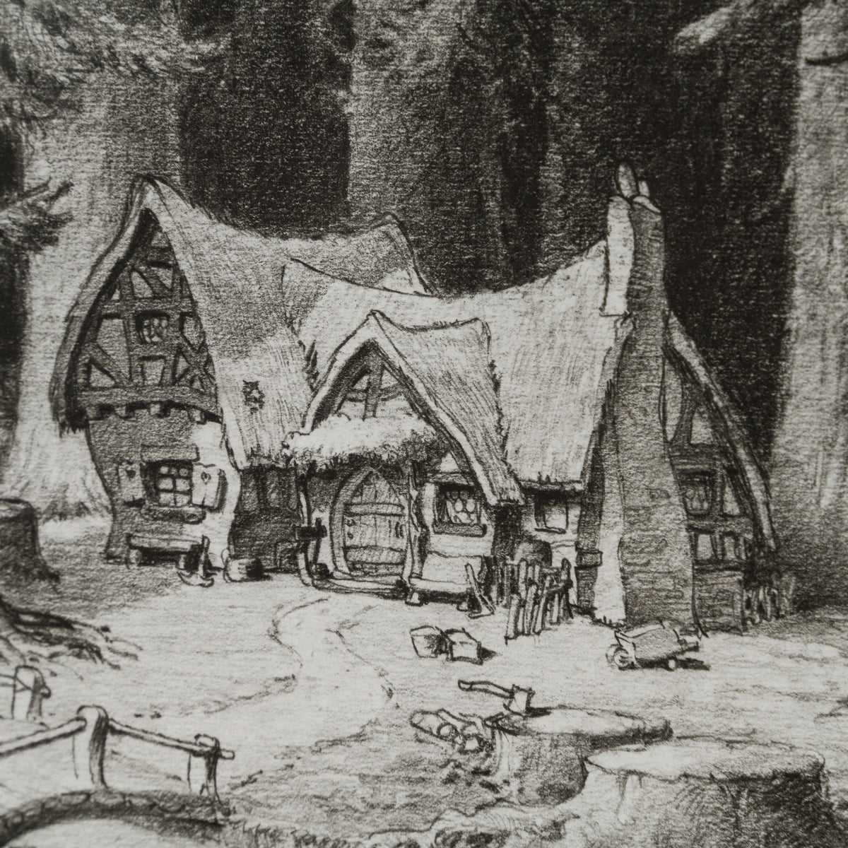 VIN ORI POR 31281 Snow White And The Seven Dwarfs Snow White Discovers Dwarf s House, Layout Sheet (1937) 4