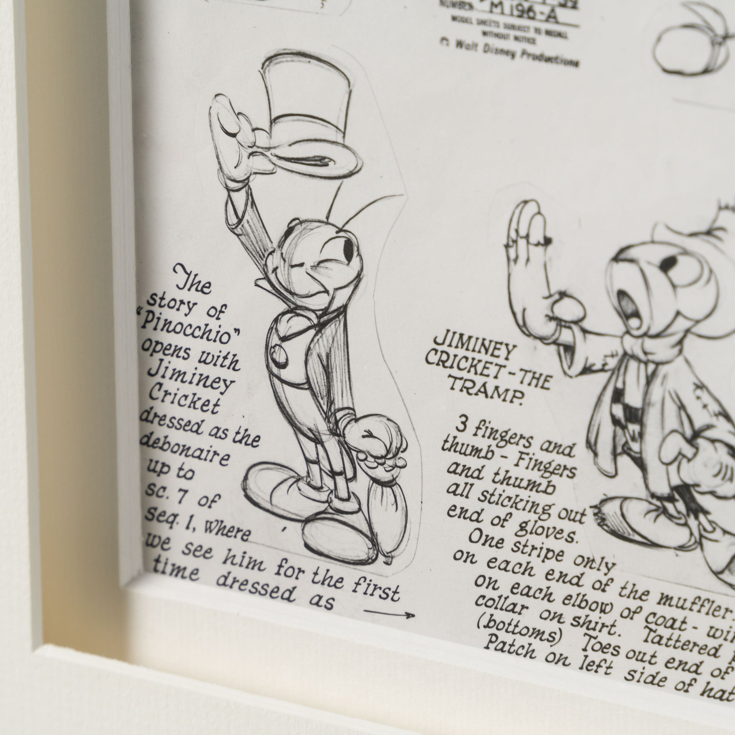 VIN ORI POR 31297 Pinocchio Pinocchio And Cricket Costume Follow Thru Model Sheet (1940) 4