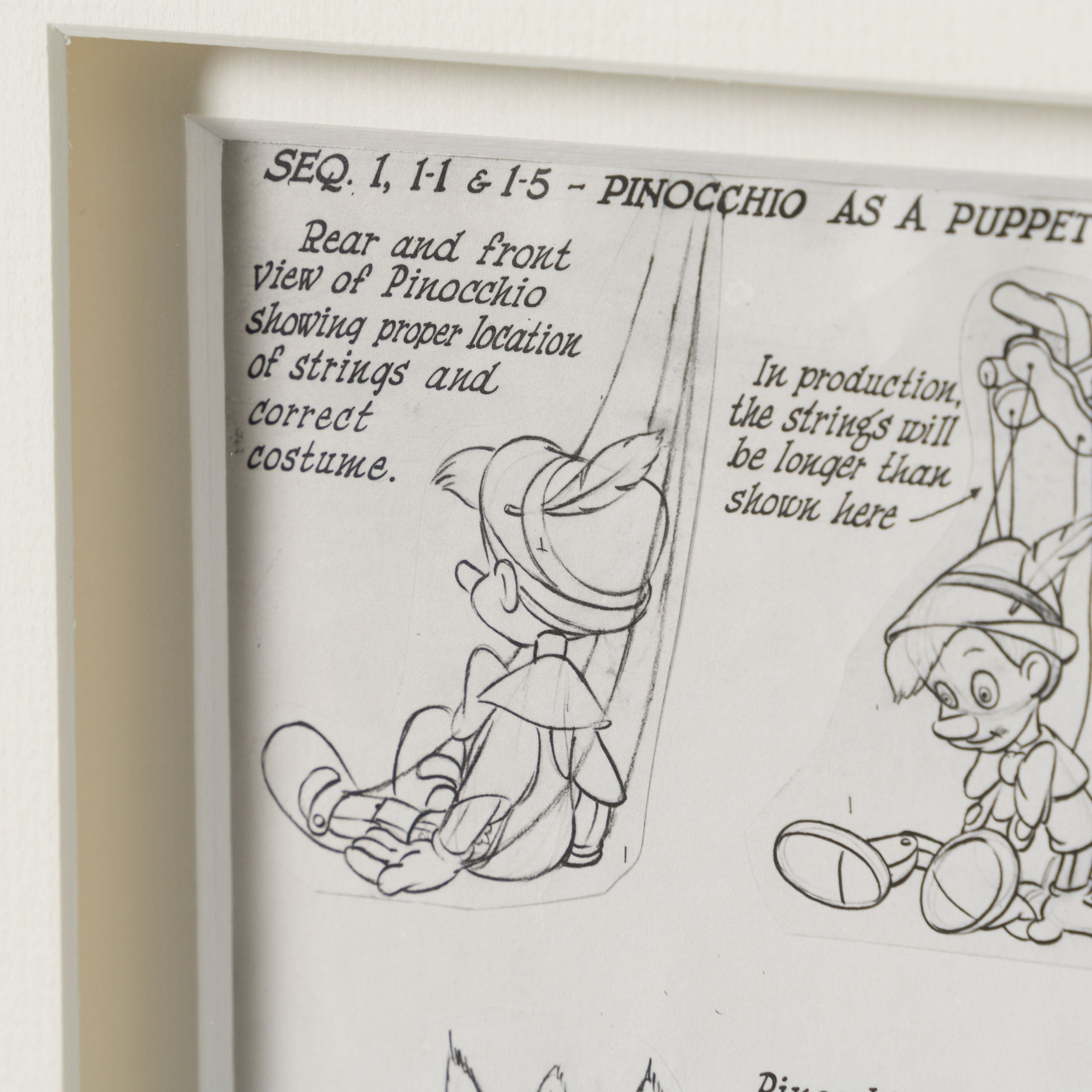 VIN ORI POR 31297 Pinocchio Pinocchio And Cricket Costume Follow Thru Model Sheet (1940) 6