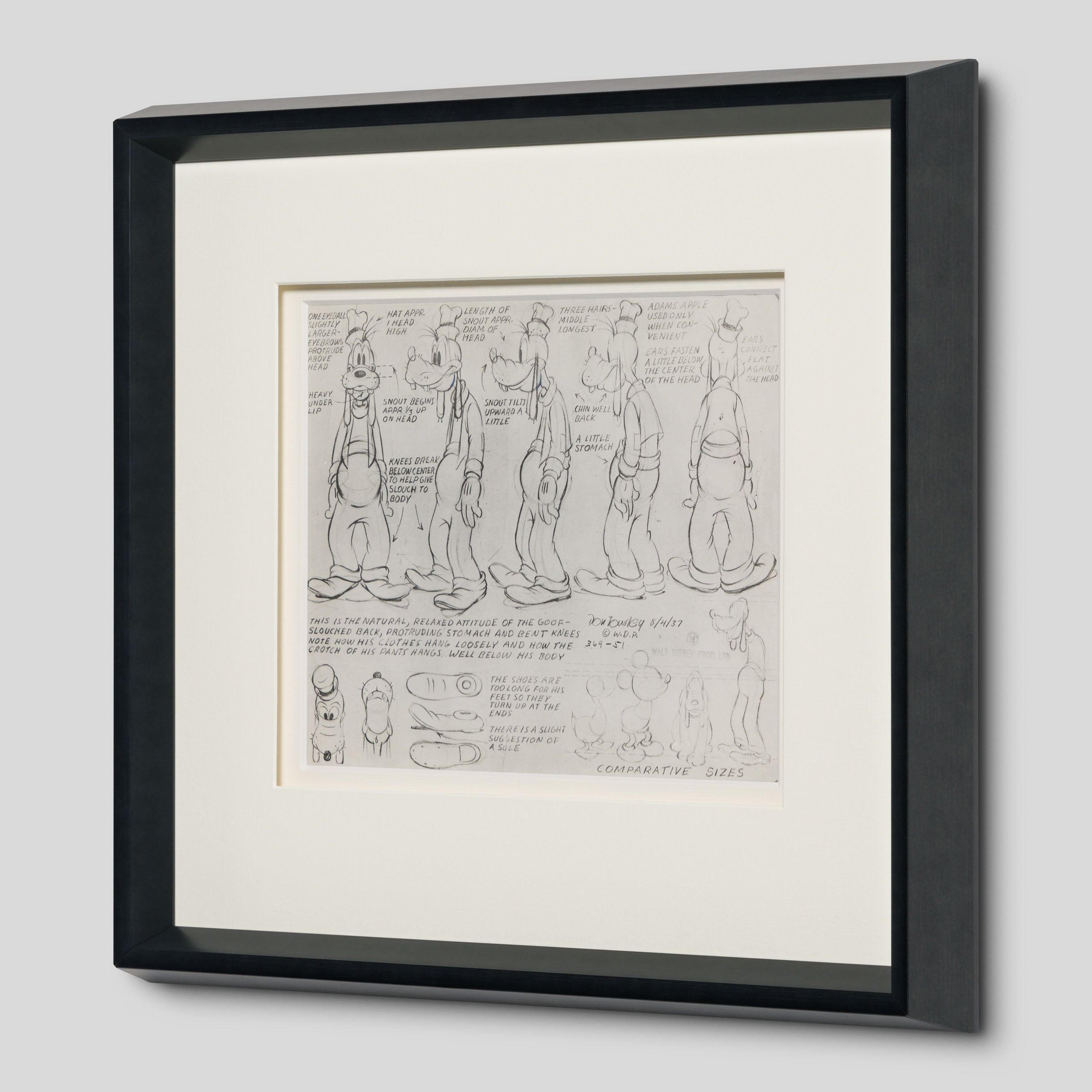 VIN ORI POR 31300 Goofy Full Figure Model Sheet (Circa 1940s) 2