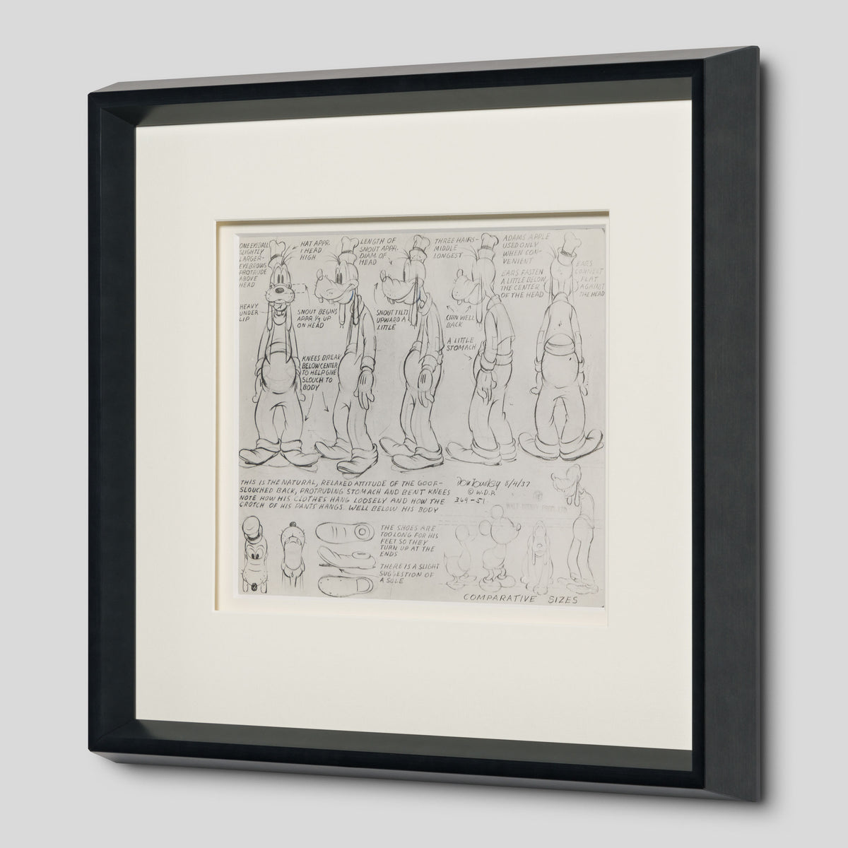 VIN ORI POR 31300 Goofy Full Figure Model Sheet (Circa 1940s) 2