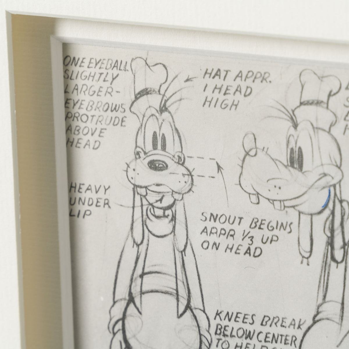 VIN ORI POR 31300 Goofy Full Figure Model Sheet (Circa 1940s) 4