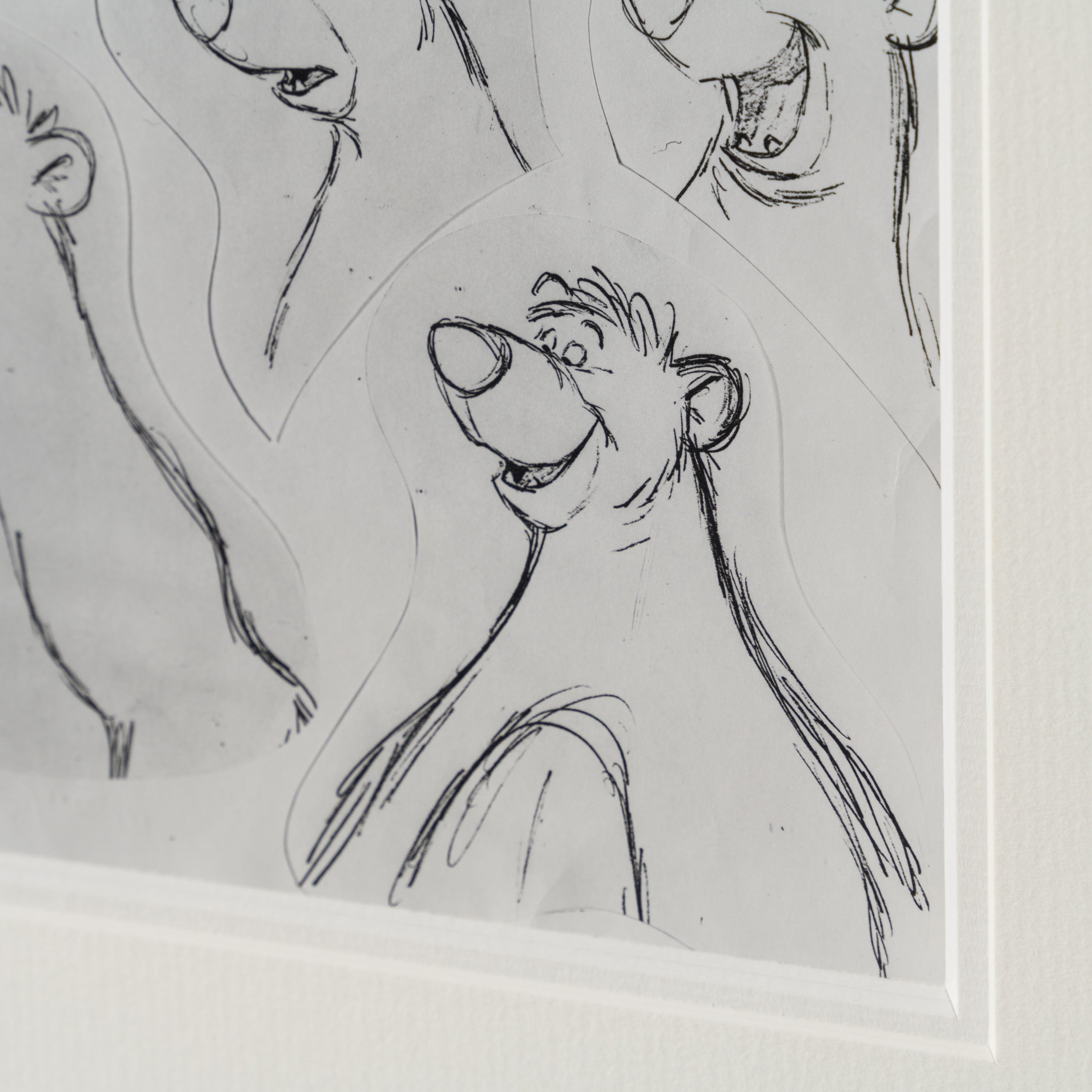 VIN ORI POR 31306 The Jungle Book Baloo Original Production Cel and Model Sheet set (1967) 3