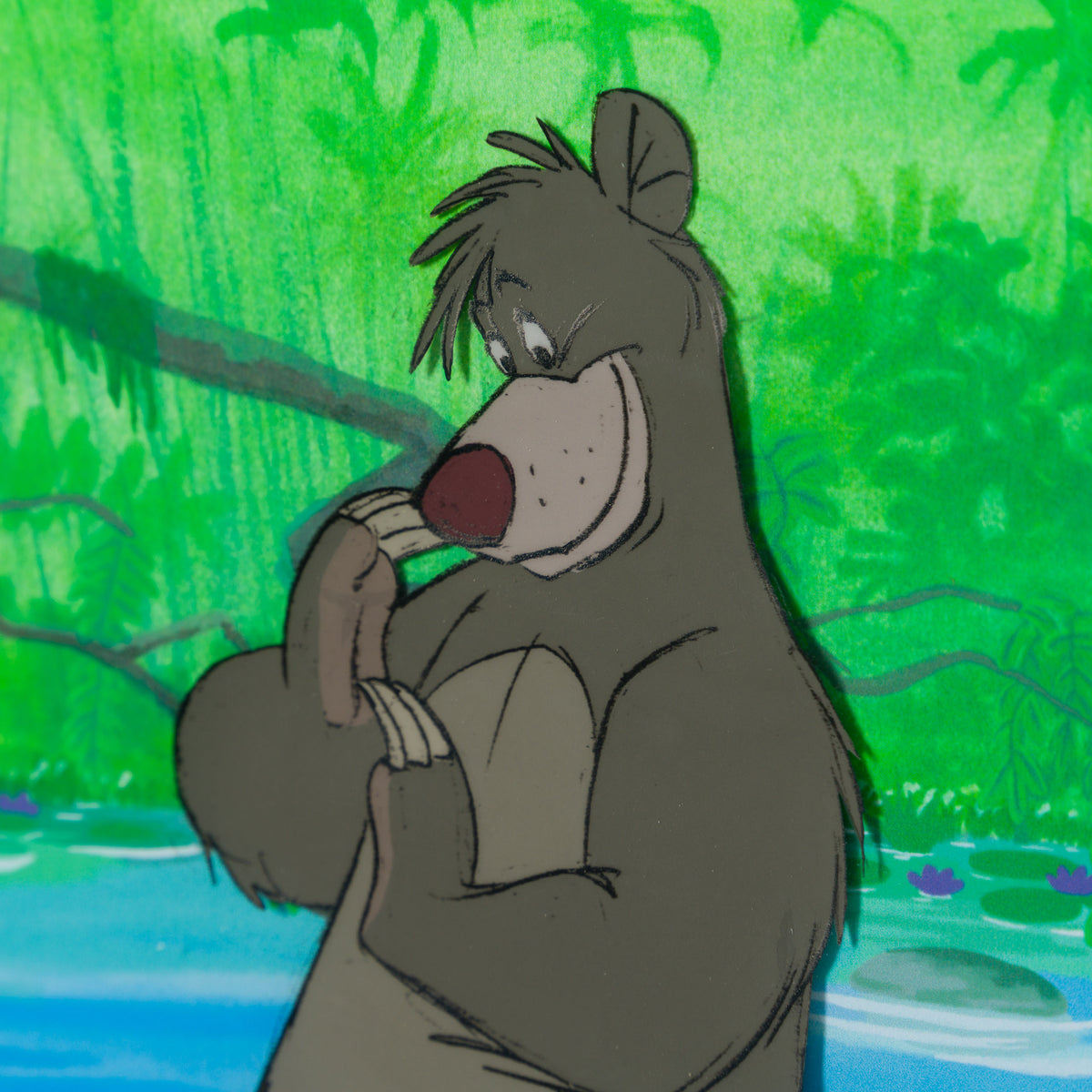VIN ORI POR 31306 The Jungle Book Baloo Original Production Cel and Model Sheet set (1967) 4