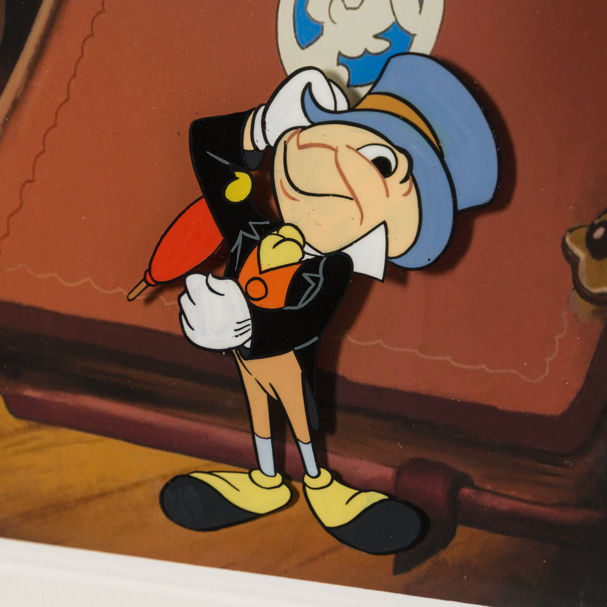 VIN ORI POR 31317 Jiminy Cricket Original Production Cel And Drawing 1 (1970s) signed by Preston Blair 6