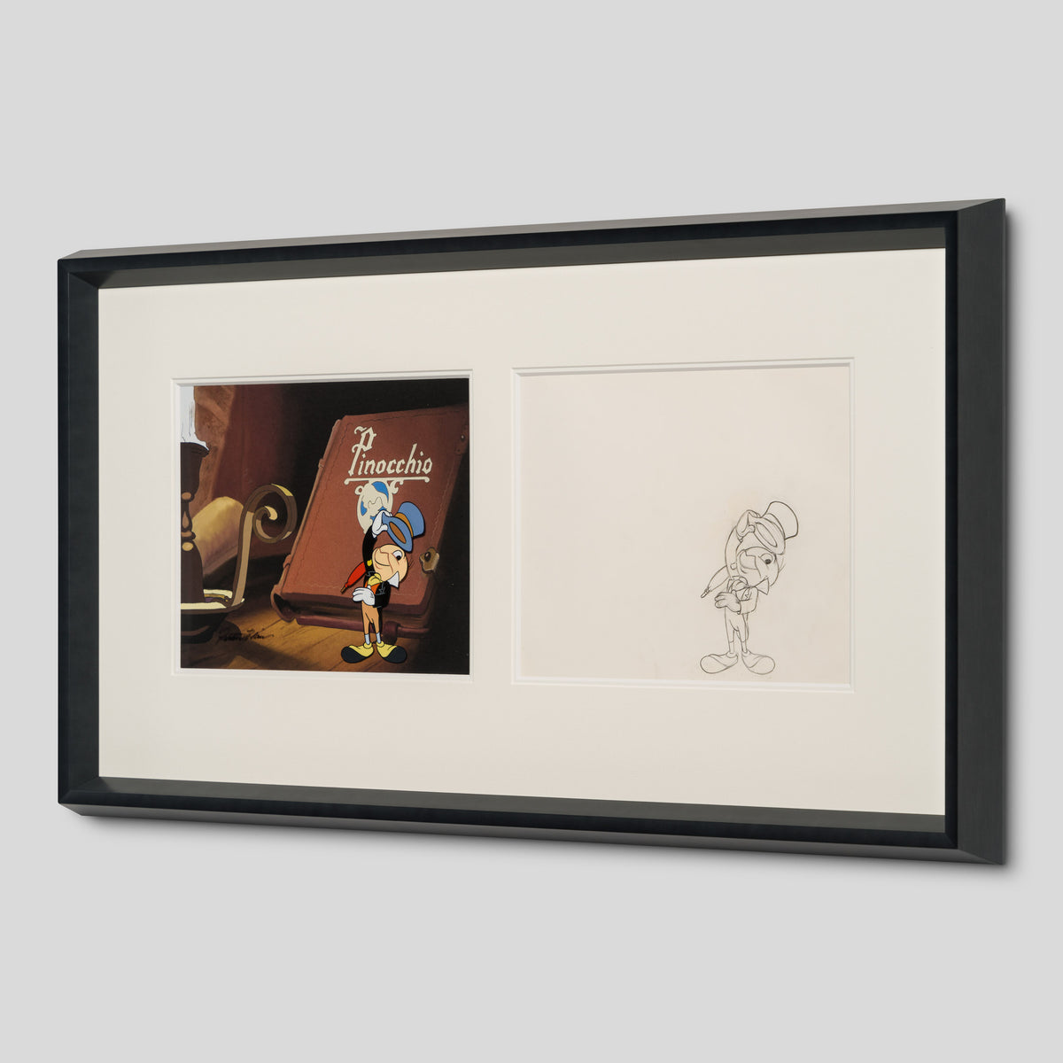 VIN ORI POR 31318 Jiminy Cricket Original Production Cel And Drawing 2 (1970s) signed by Preston Blair 2