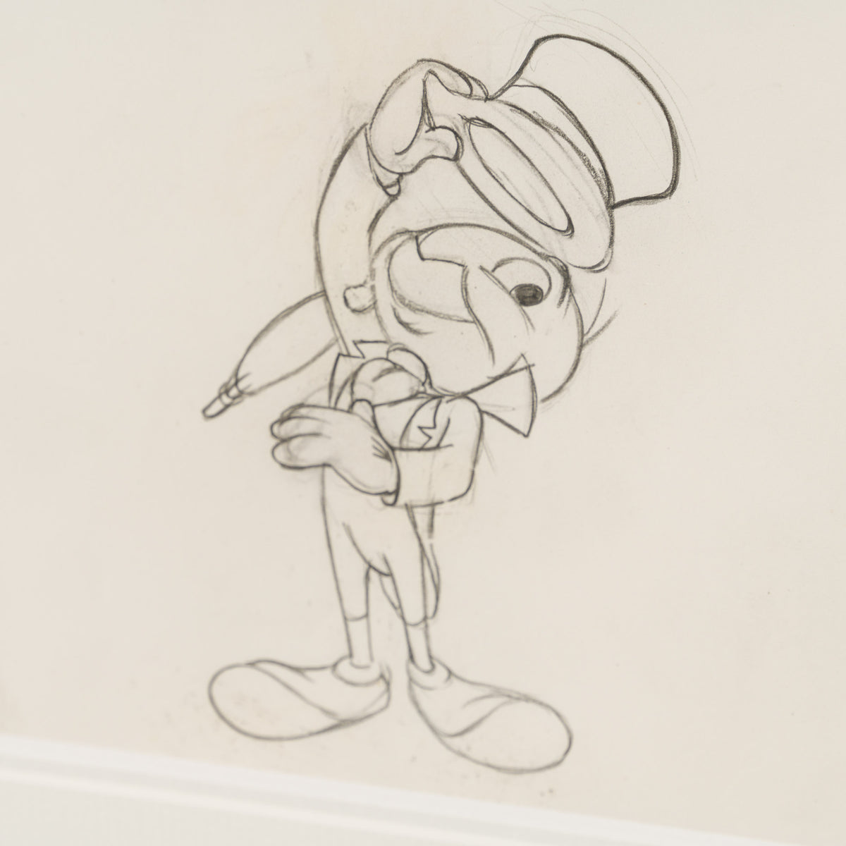 VIN ORI POR 31318 Jiminy Cricket Original Production Cel And Drawing 2 (1970s) signed by Preston Blair 3