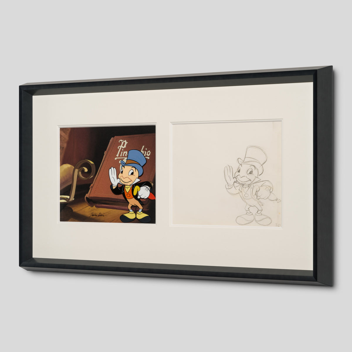 VIN ORI POR 31320 Jiminy Cricket Original Production Cel And Drawing 11 (1970s) signed by Preston Blair 2