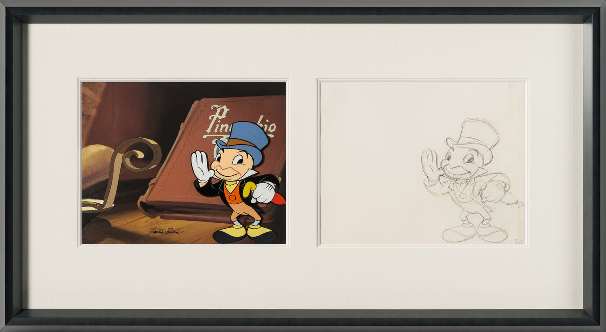 VIN ORI POR 31320 Jiminy Cricket Original Production Cel And Drawing 11 (1970s) signed by Preston Blair 30