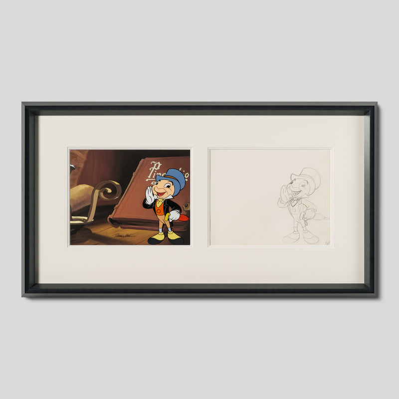 VIN ORI POR 31321 Jiminy Cricket Original Production Cel And Drawing 12 (1970s) signed by Preston Blair 1