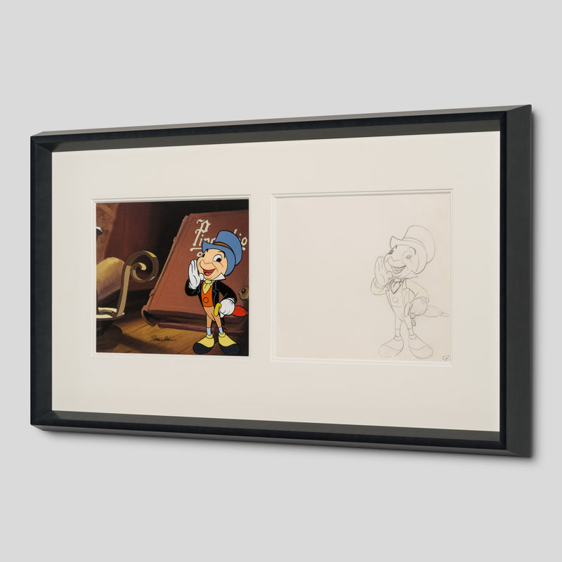 VIN ORI POR 31321 Jiminy Cricket Original Production Cel And Drawing 12 (1970s) signed by Preston Blair 2