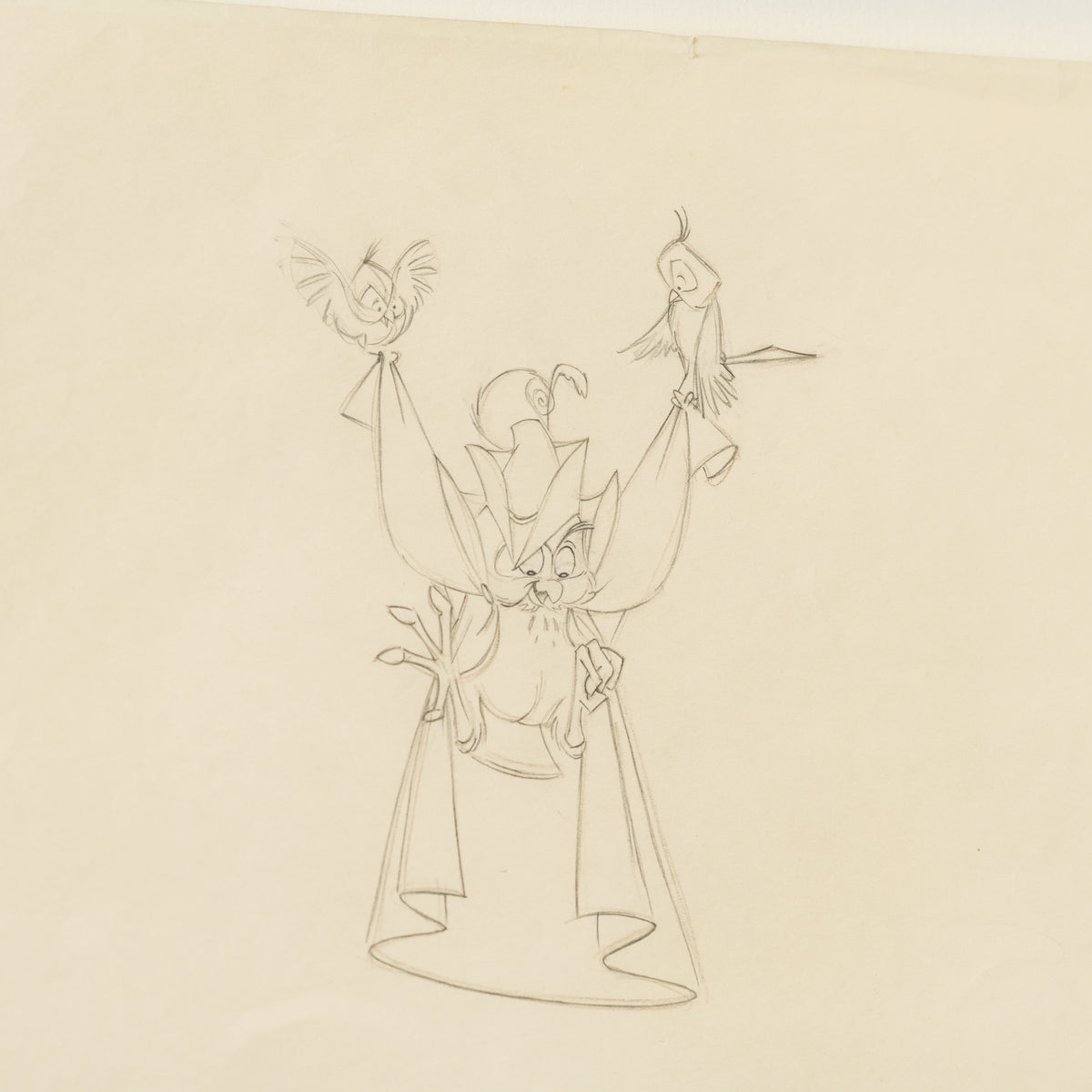 VIN ORI POR 31329 Sleeping Beauty Princess Aurora And Mock Prince Set, Original Production Drawings (1959) 4