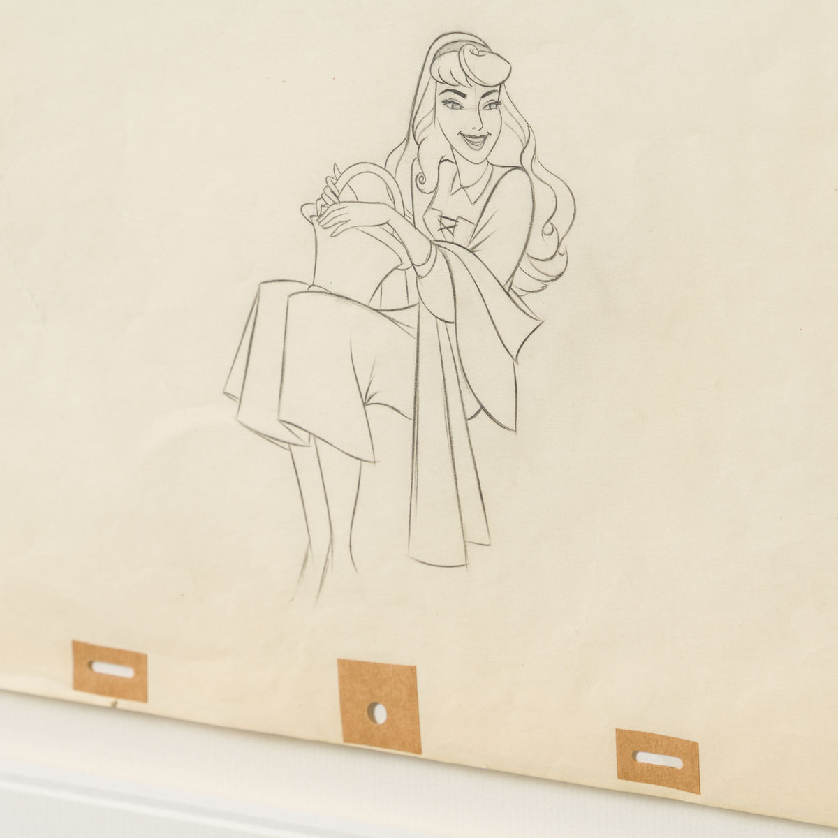 VIN ORI POR 31329 Sleeping Beauty Princess Aurora And Mock Prince Set, Original Production Drawings (1959) 5