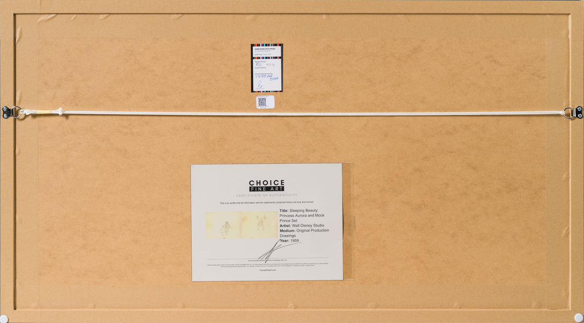 VIN ORI POR 31329 Sleeping Beauty Princess Aurora And Mock Prince Set, Original Production Drawings (1959) 8