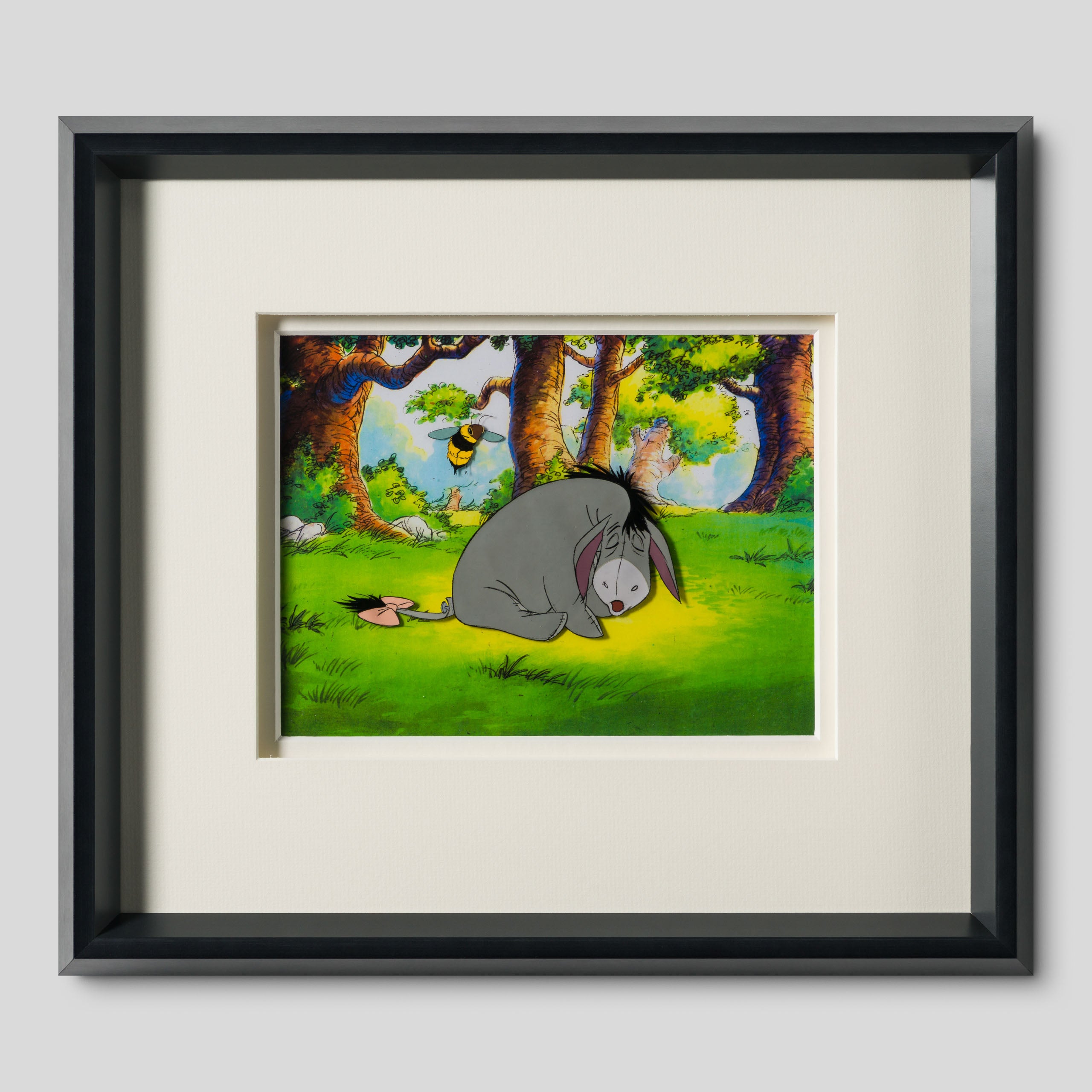 VIN ORI POR 31332 Winnie The Pooh And The Honey Tree Eeyore And Bee, Original Production Cel (1977) 1