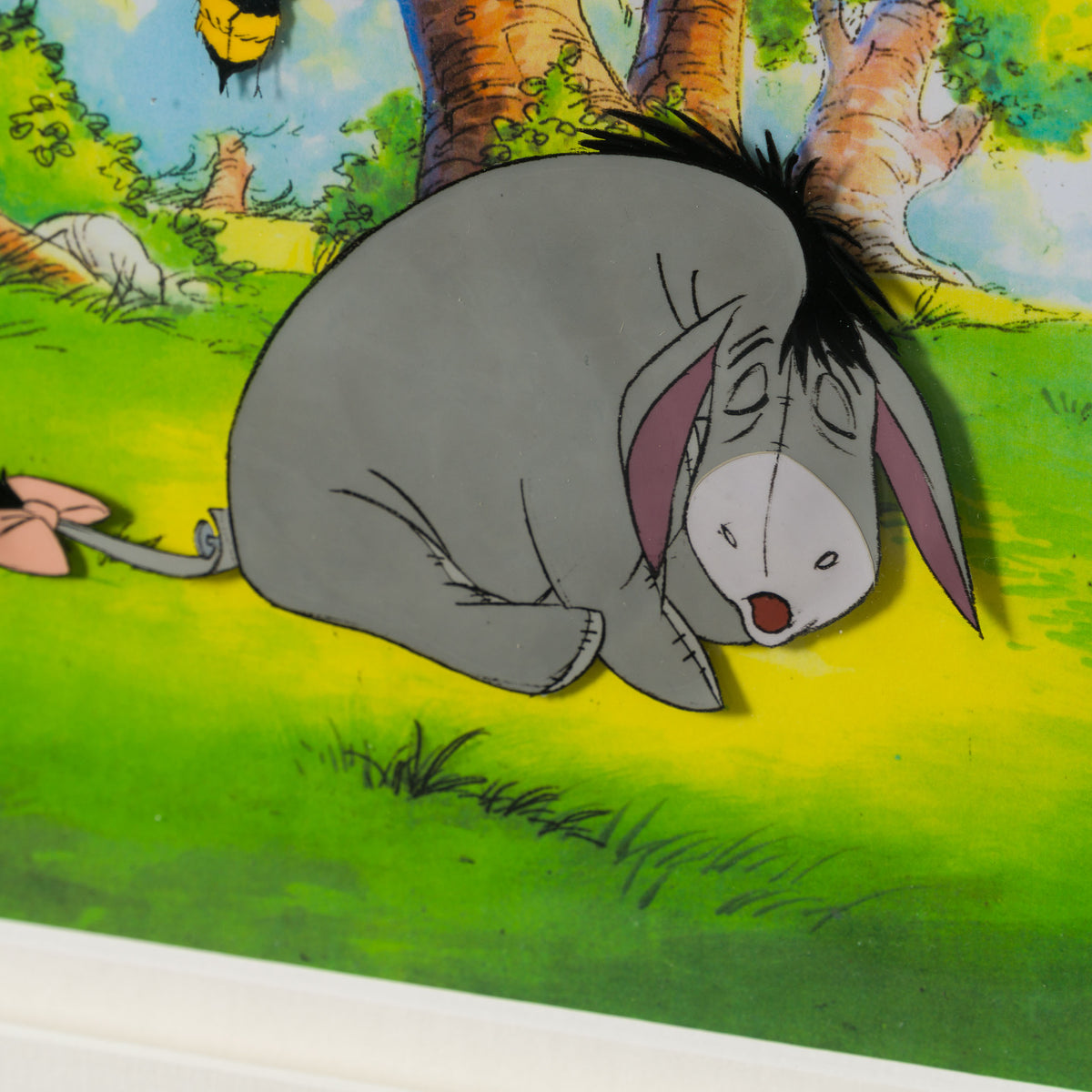 VIN ORI POR 31332 Winnie The Pooh And The Honey Tree Eeyore And Bee, Original Production Cel (1977) 3