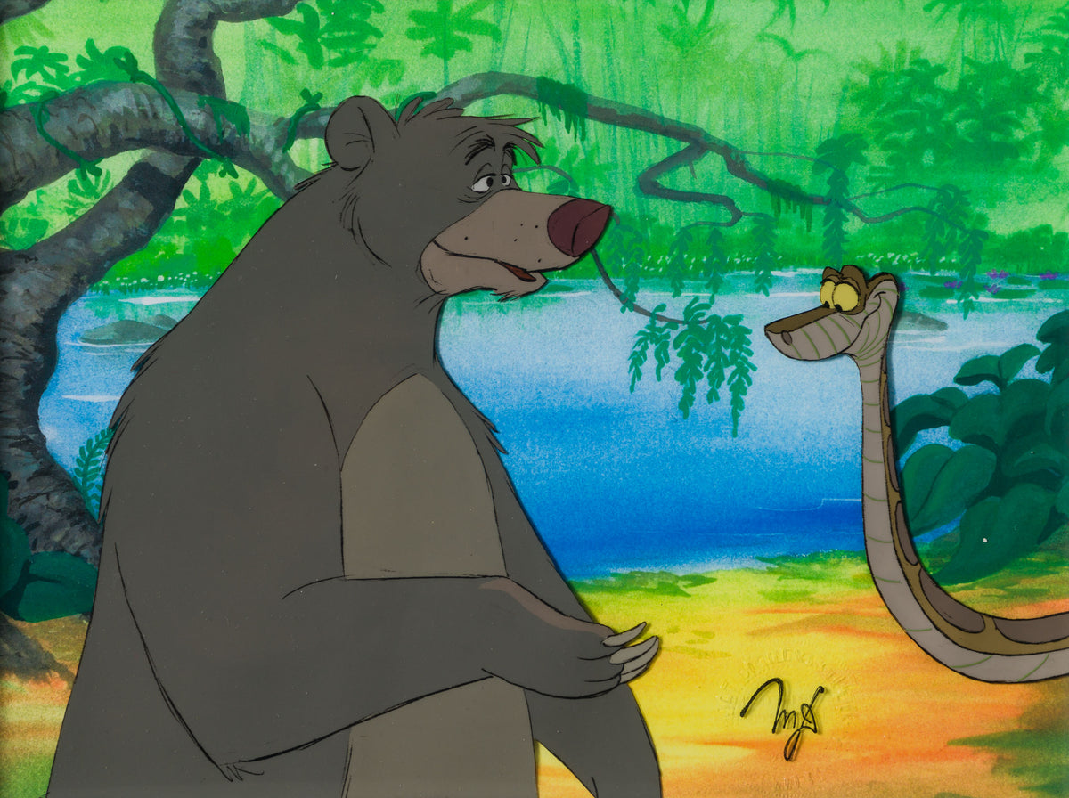 VIN ORI POR 31351 The Jungle Book Baloo And Kaa Original Production Cel (1967) 3