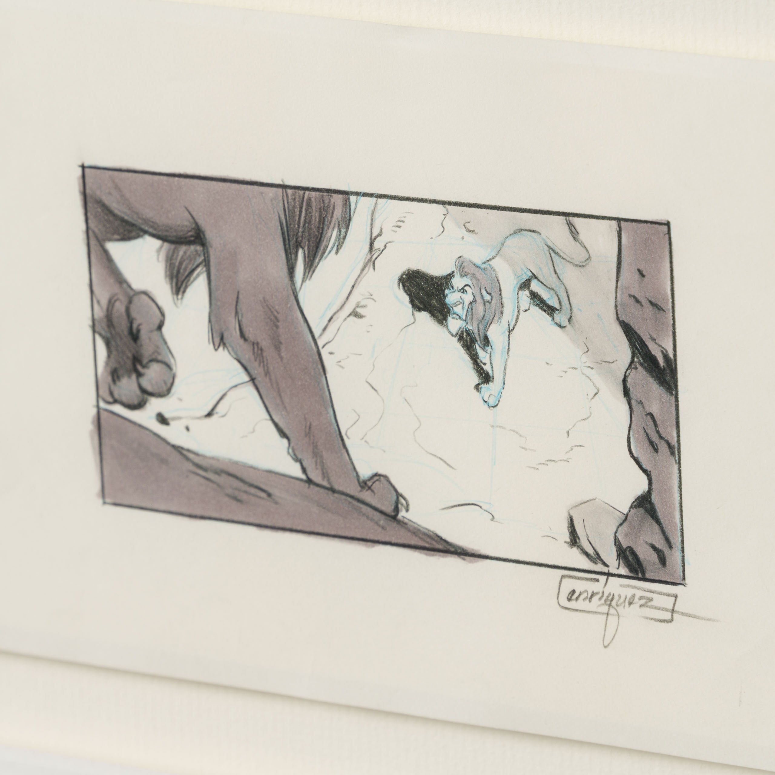 VIN ORI POR 31365 The Lion King, Storyboard Sequence of 9 by artist Thom Enriquez (1994) 16
