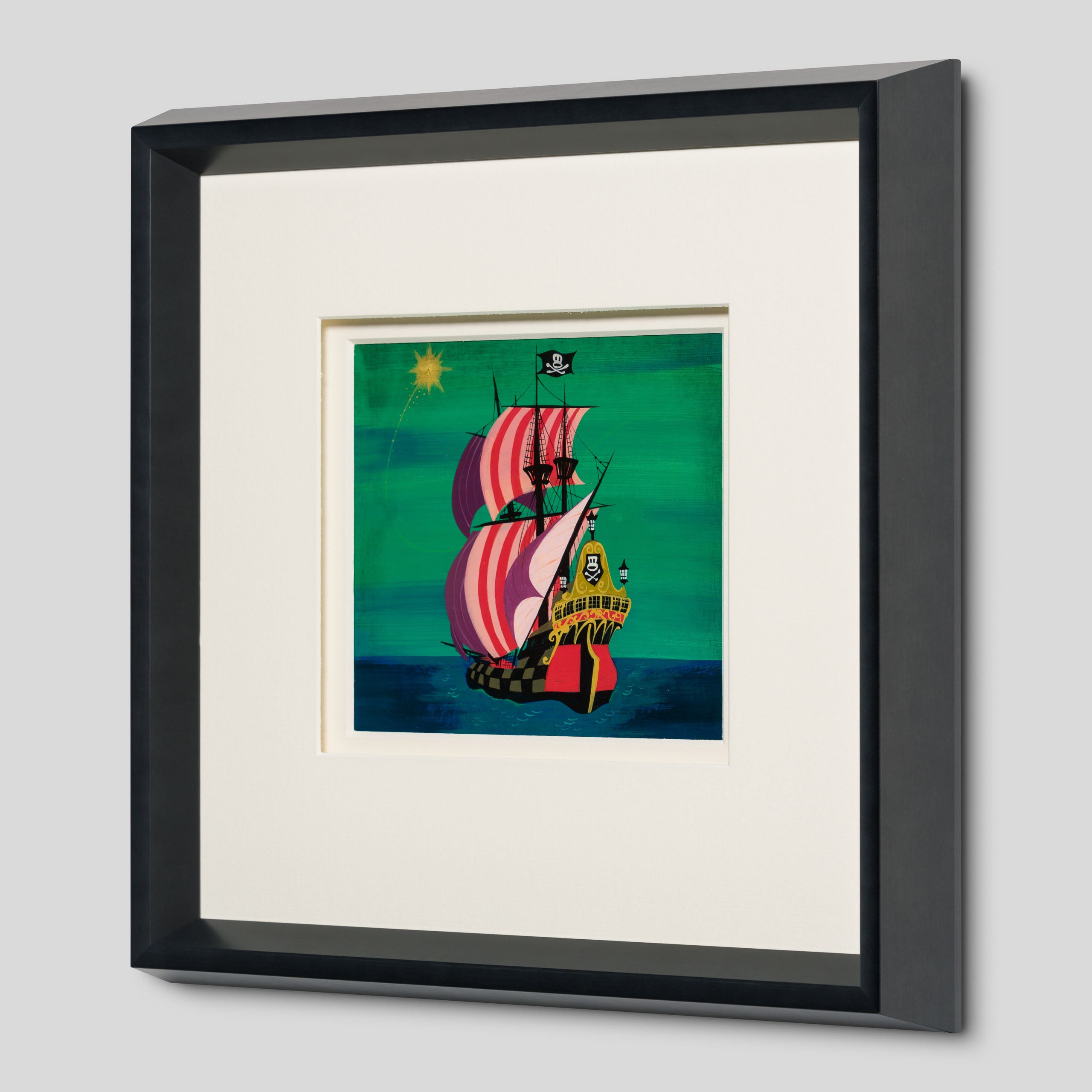 VIN ORI POR 31368 Peter Pan Jolly Roger (1953) Concept Art by artist Mary Blair 2