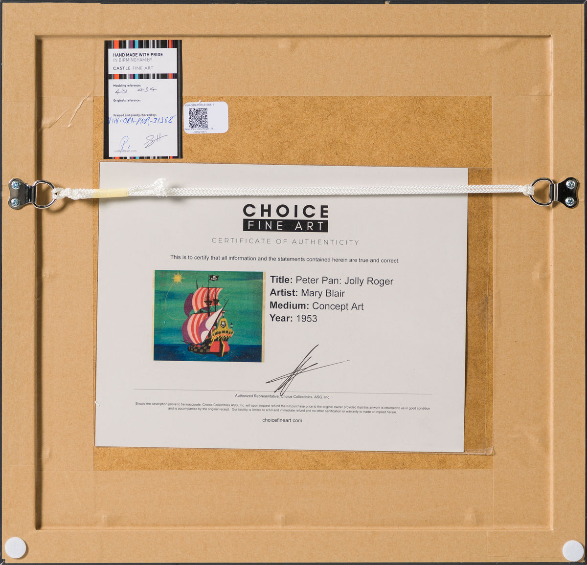VIN ORI POR 31368 Peter Pan Jolly Roger (1953) Concept Art by artist Mary Blair 7