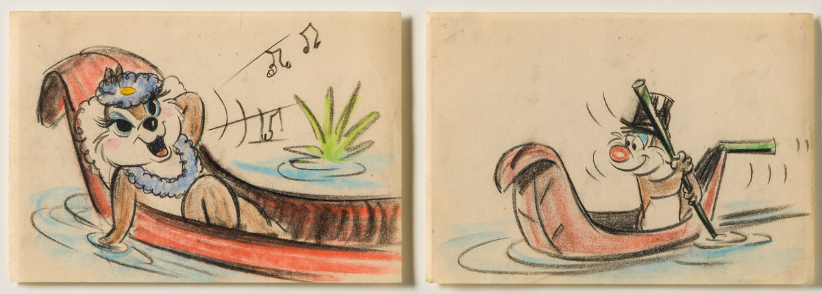 VIN ORI POR 31371 Two Chips And A Miss Clarice And Chip 1 Original Production Storyboard (1952) 31