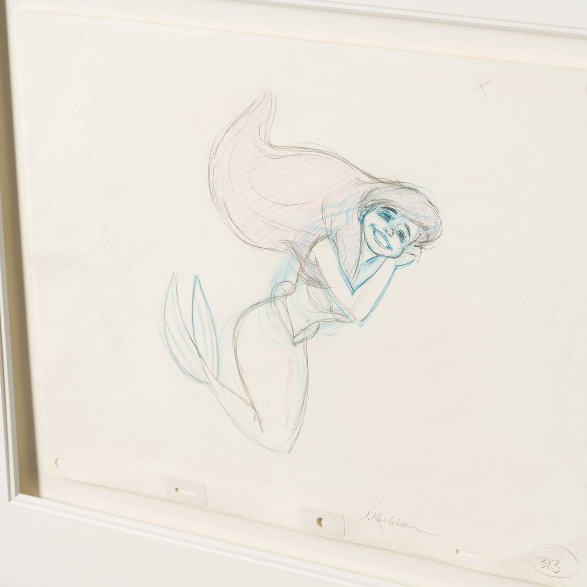 VIN ORI POR 31375 Little Mermaid #313 Original Production Drawing (1989) Signed by Jorgen Klubien 6