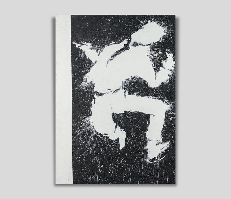 White Jumping Shadowman 1 shadow