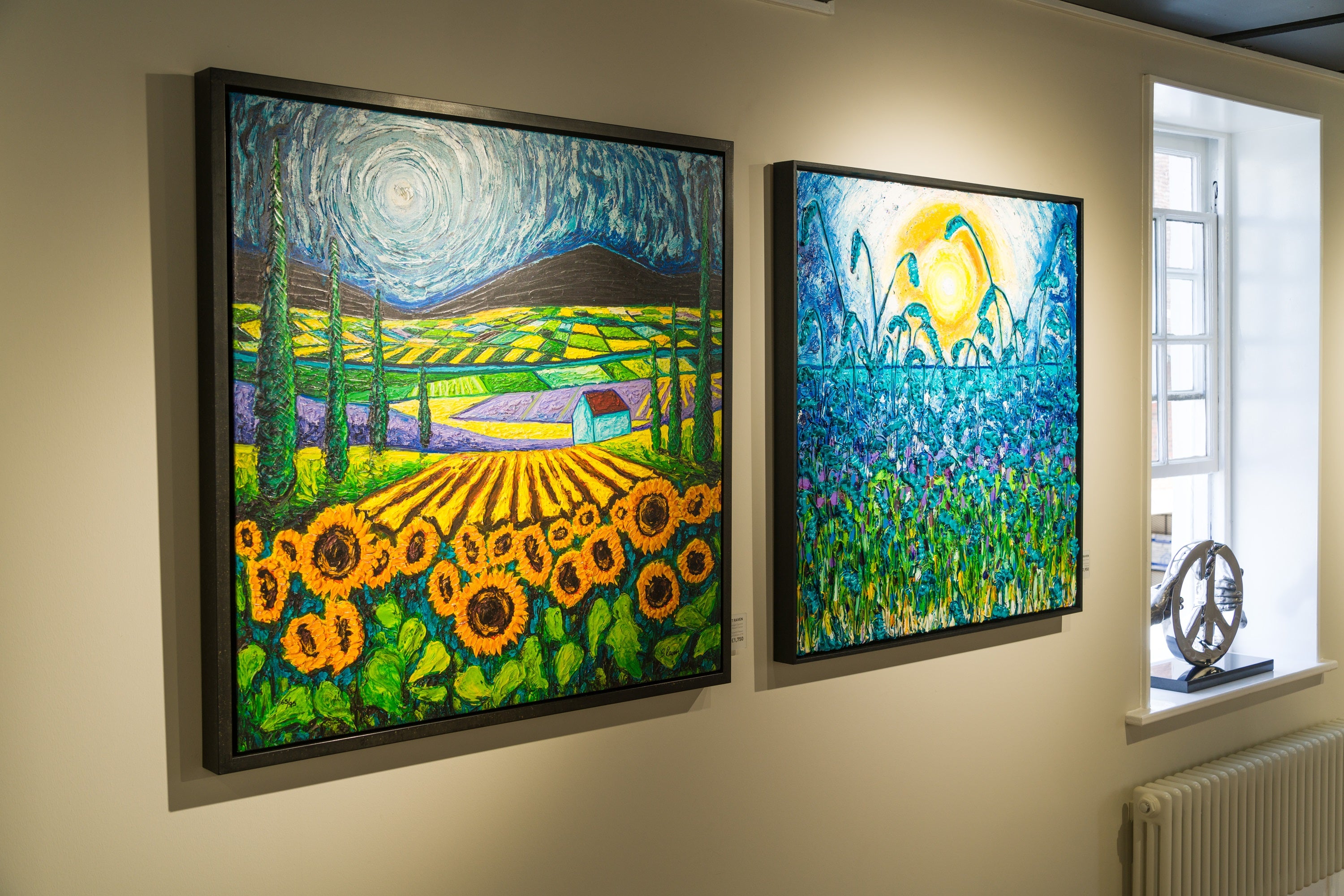 Product image 2 for scarlett-raven-sunflowers-amongst-cypress-trees-boxed-canvas