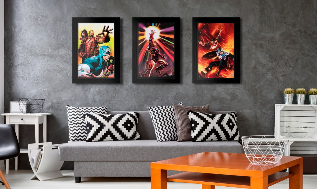 Marvel   The Legacy Collection   (L R) Avengers #501, Avengers #12, Captain America #607   giclée on canvas 