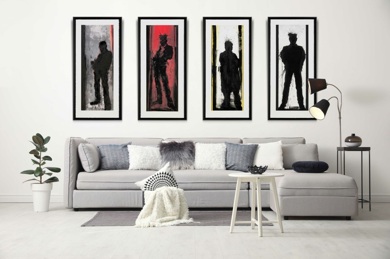 Richard Hambleton, Shadowman Set of 4  Framed (£18,000), unframed (£16,000) or £4,950 each  Silkscreen  
