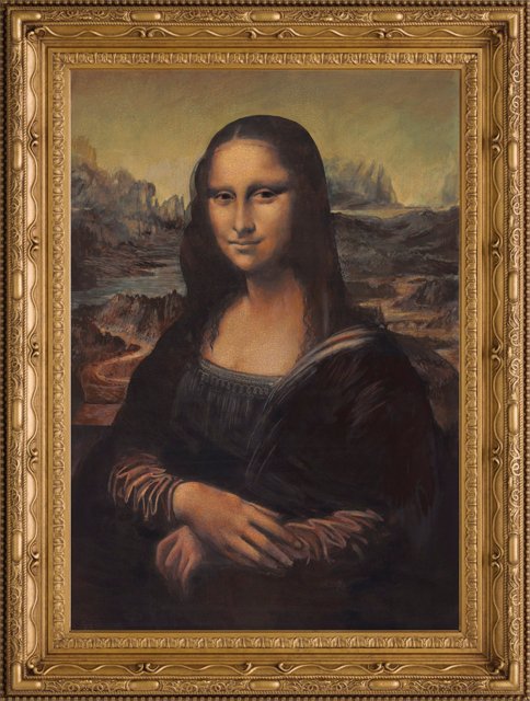 Leonardo da Vinci Mona Lisa Framed Canvas Giclee Print 20.5"x27" V03-23 