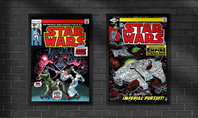 Marvel (L R) (Star Wars #4   In Battle With Darth Vader) (Star Wars #41   The Empire Strikes Back   Imperial Pursuit) £1950 