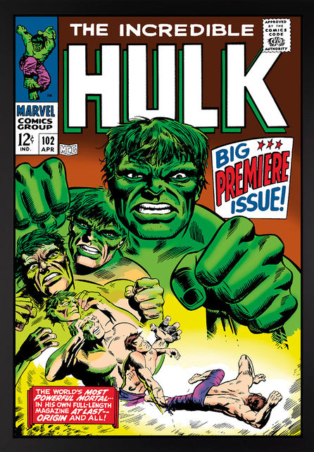 INCREDIBLE HULK ART POSTER ~ 102 COVER 16x20 Marvel Comic Book The Marie Severin 