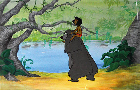 VIN ORI Baloo And Mowgli Hand Painted Jungle Book1967 