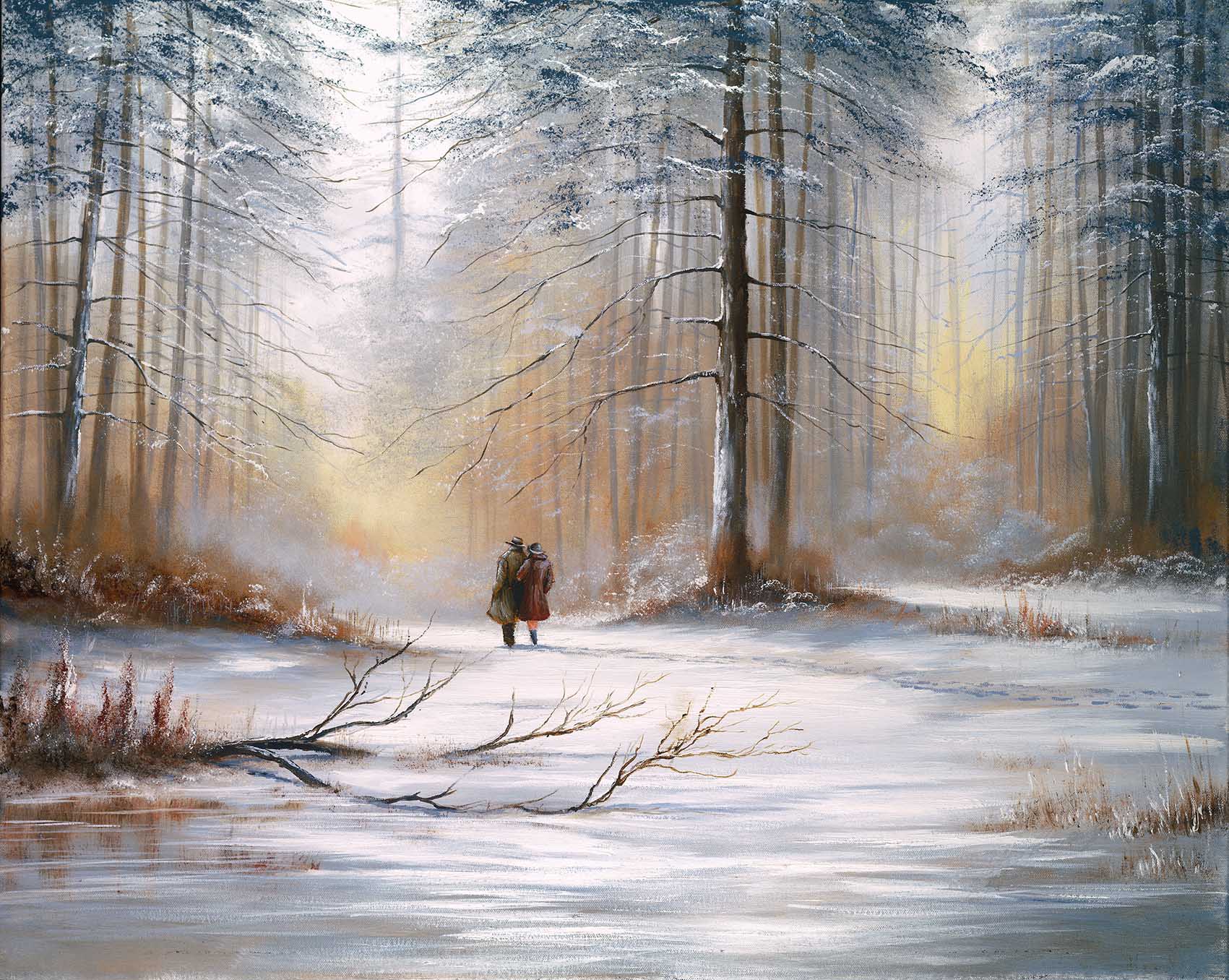 A Winter Stroll Jeff Rowland Castle  Fine Art