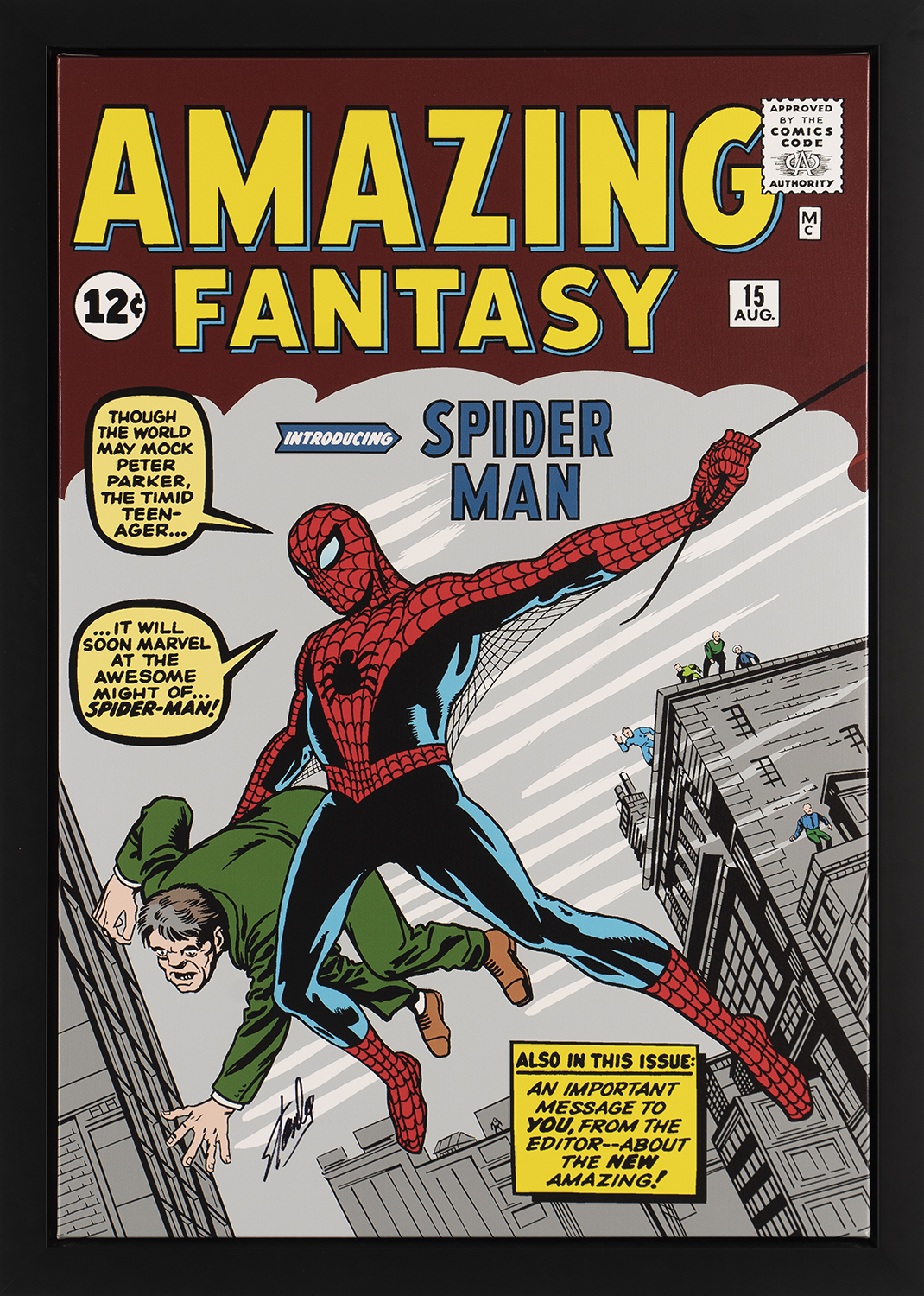 Amazing Fantasy #15 SPIDER-MAN DEBUT 1962 Marvel Comics Cover 24x36 POSTER