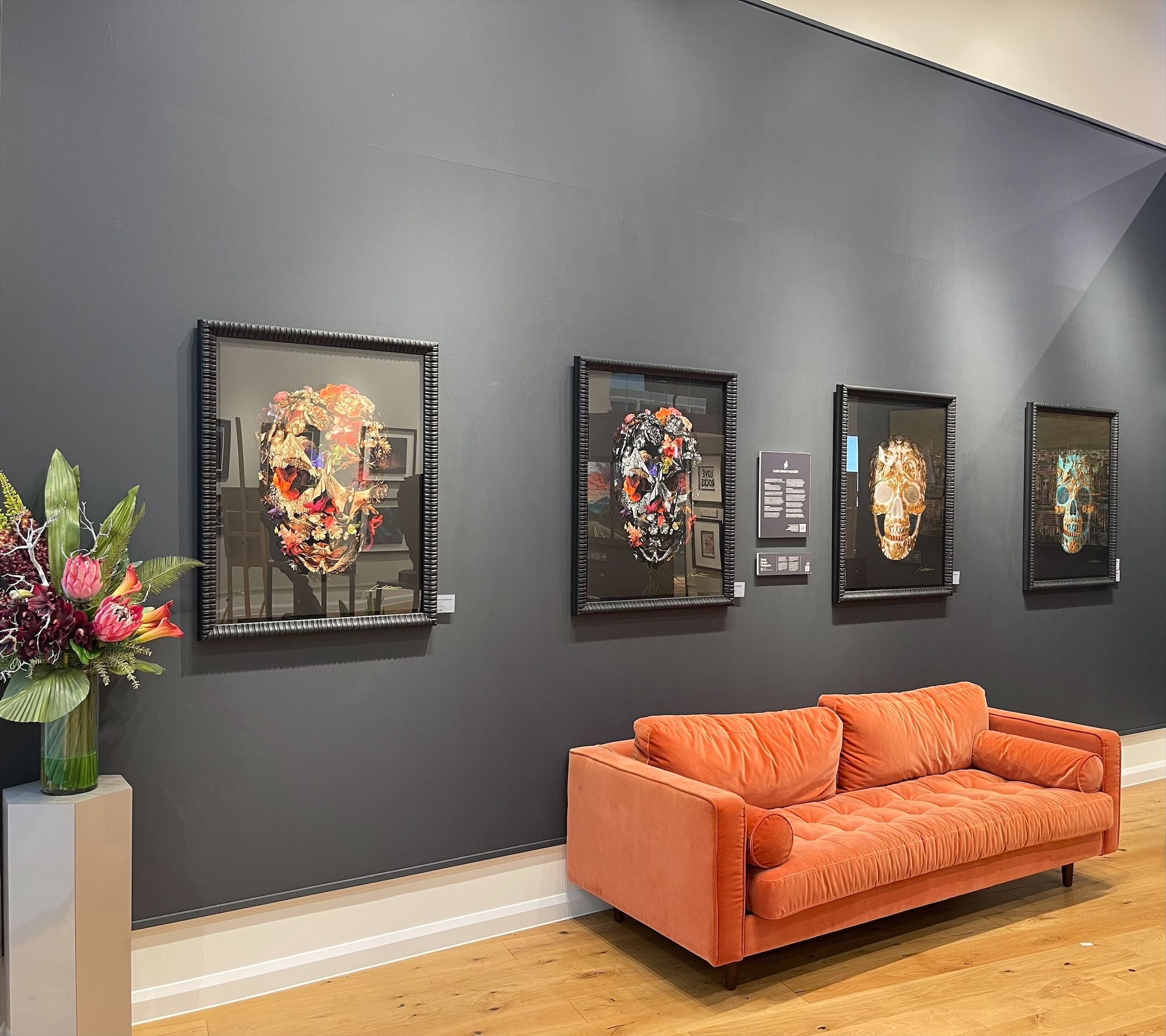 Product image 2 for gary-james-mcqueen-gilded-skull-i-2025-framed-set