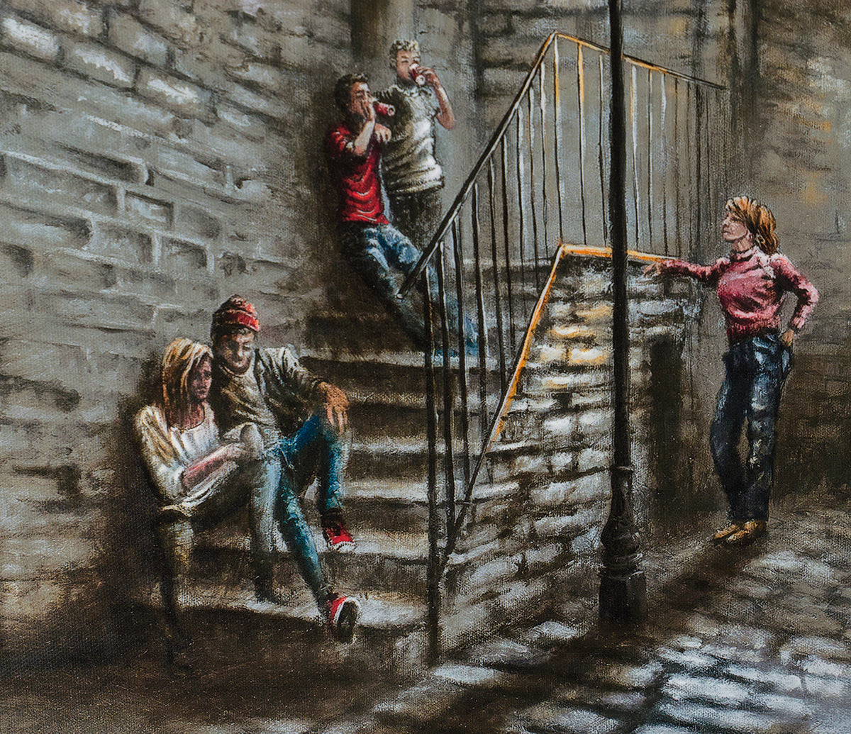 From Yesterday to Here | Framed Set of Four (Canvas on Board)