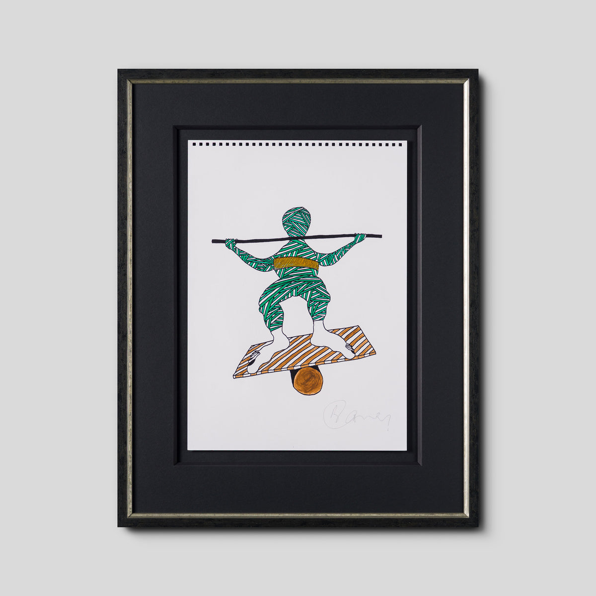 Marshall Art - Green With Brown Platform