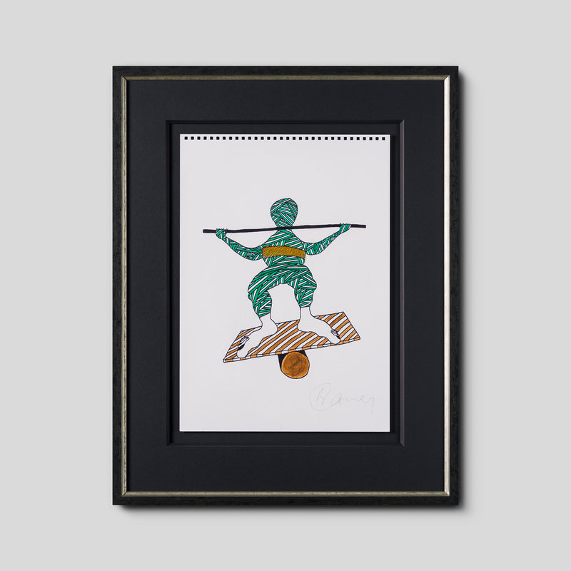 Marshall Art - Green With Brown Platform