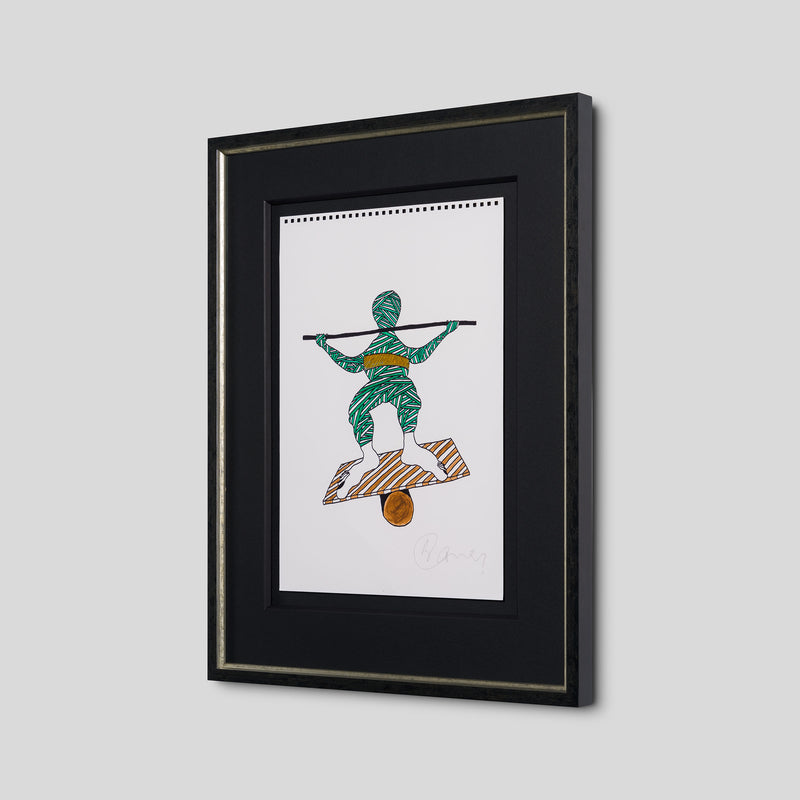 Marshall Art - Green With Brown Platform